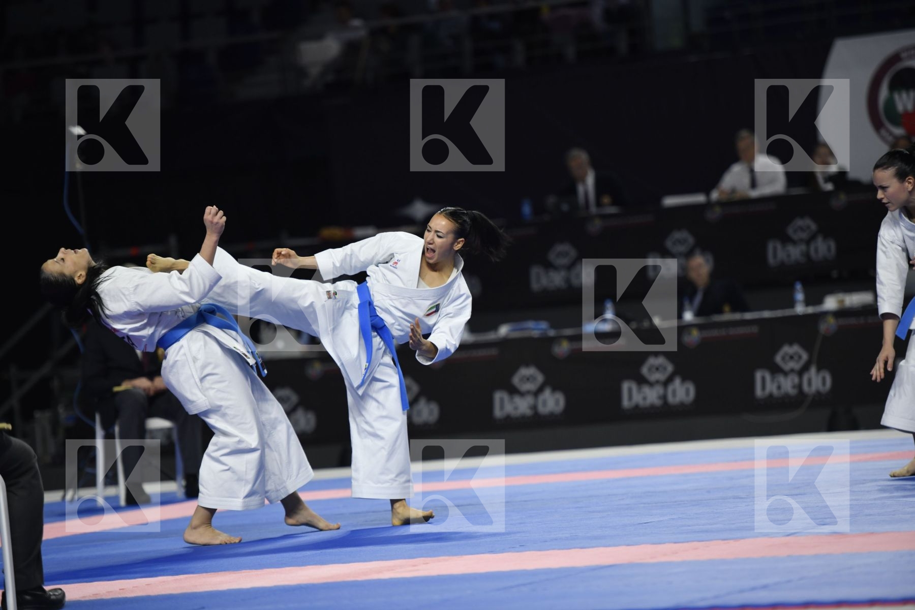 SERBIA (DJURDJEVIC, MATICKI, PIPERIN) vs ITALY (BATTAGLIA, D'ONOFRIO, PEZZETTI) in Senior Team Female Kata - Bronze bout
