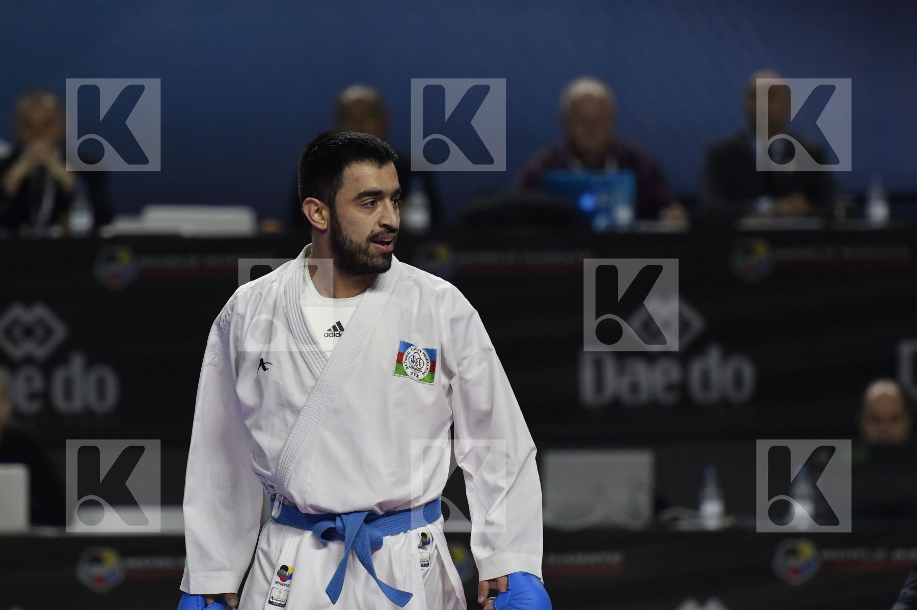 JAPAN (ANDO, ARAGA, KAGAWA, MORI, NISHIMURA, SAKIYAMA, SHIMADA) vs AZERBAIJAN (ABDULLAYEV, AGHALARZADE, AGHAYEV, ATAMOV, GURBANLI, HASANOV, HASANOV) in Senior Team Male Kumite - Bronze bout