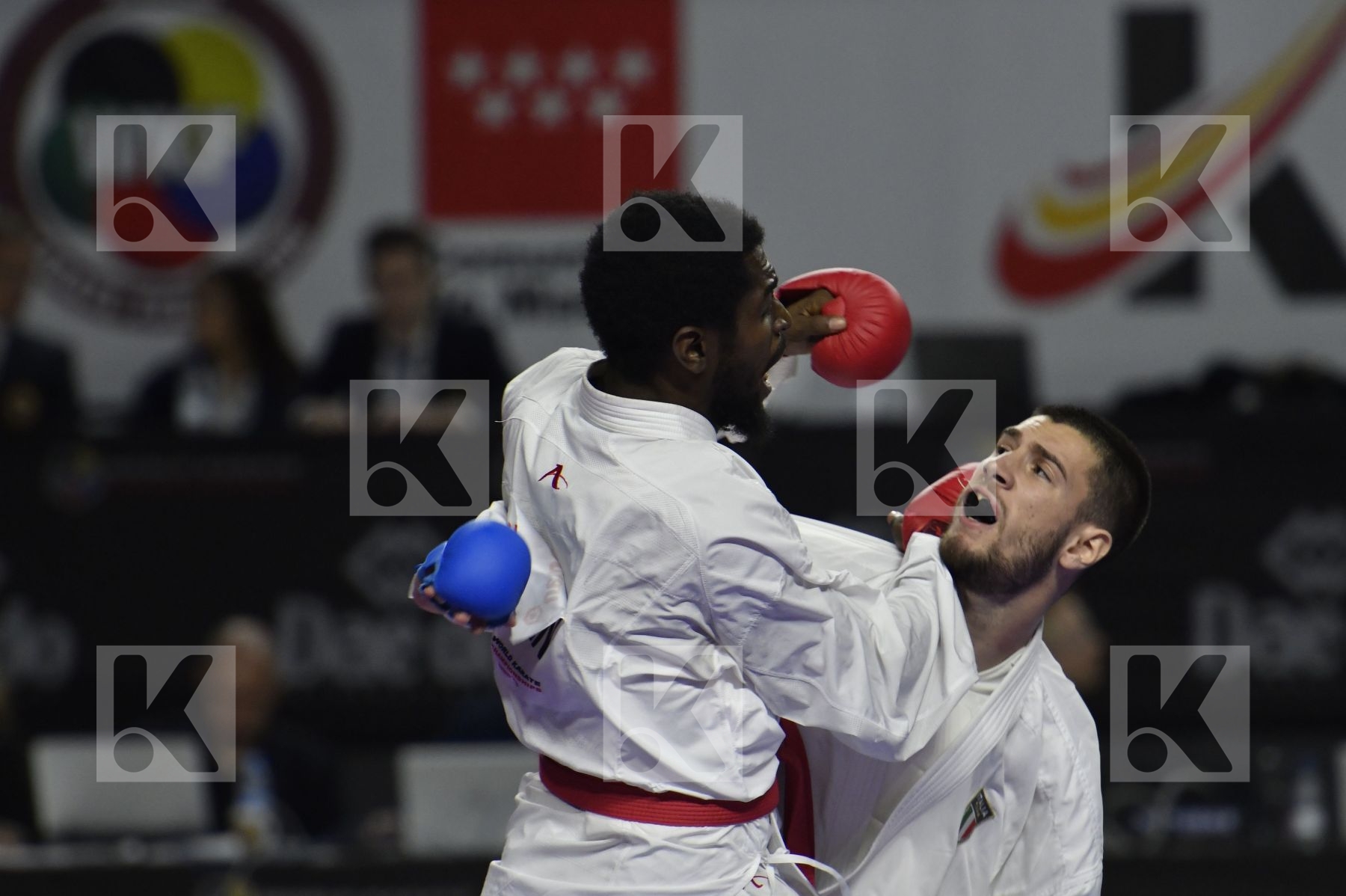 SENEGAL (CISSE, DIOP, GUEYE, MBAYE, NDOUR, SENE) vs ITALY (EL SHARABY, JENDOUBI, MAESTRI, MARESCA, MARINO, MARTINA, MINARDI) in Senior Team Male Kumite - Bronze bout