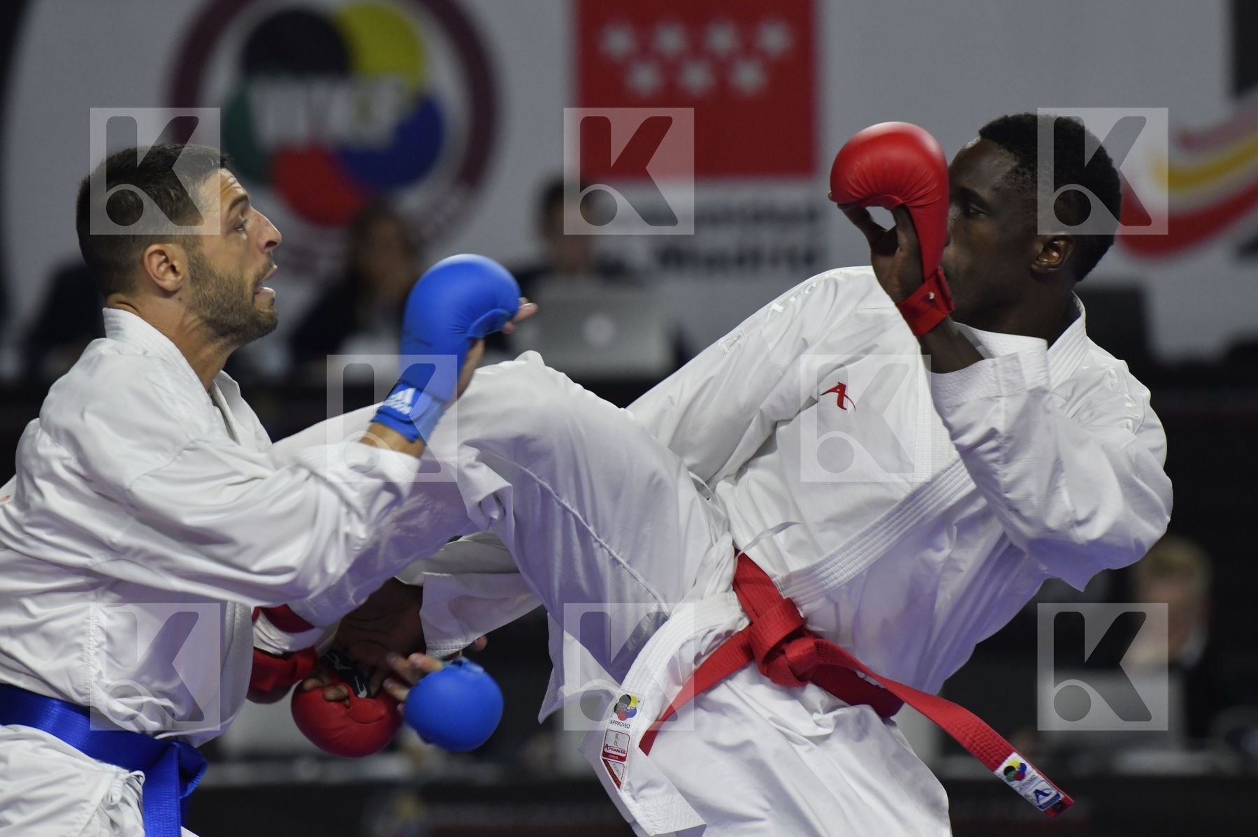 SENEGAL (CISSE, DIOP, GUEYE, MBAYE, NDOUR, SENE) vs ITALY (EL SHARABY, JENDOUBI, MAESTRI, MARESCA, MARINO, MARTINA, MINARDI) in Senior Team Male Kumite - Bronze bout