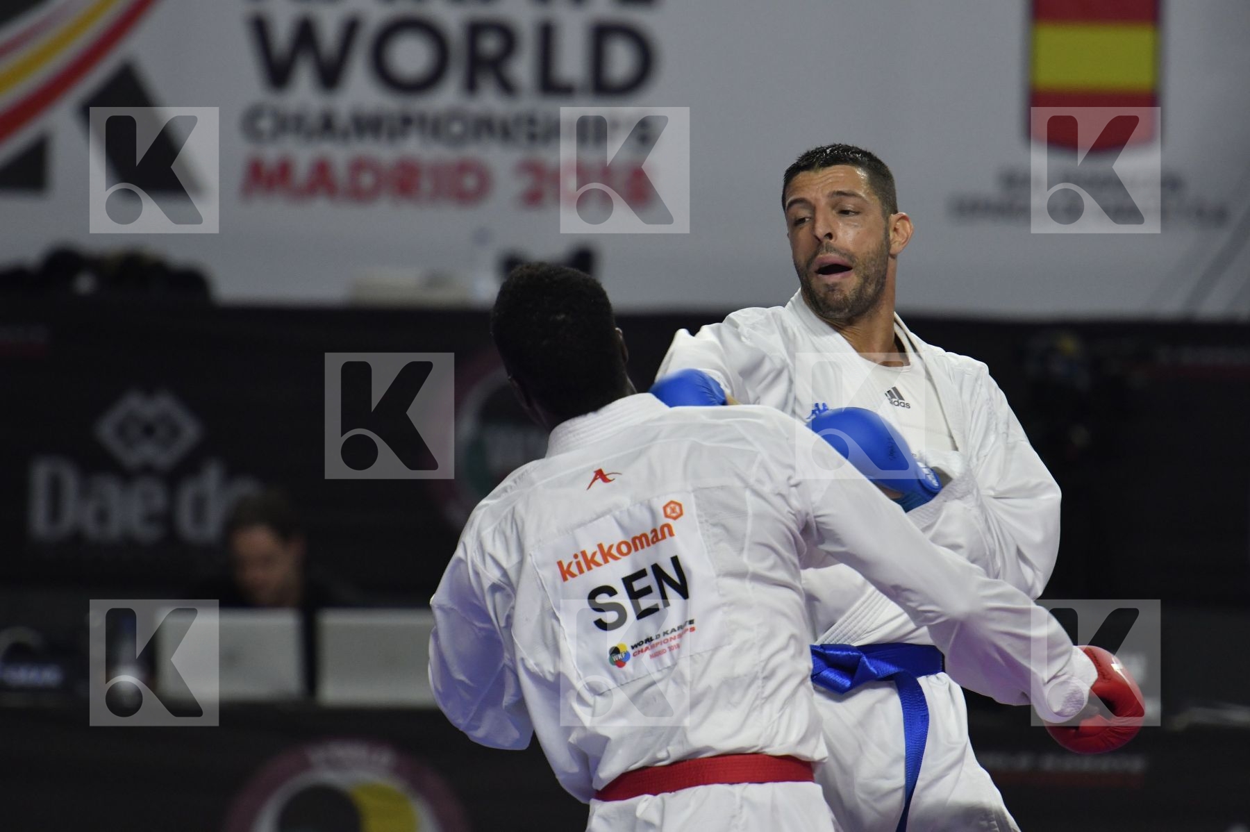SENEGAL (CISSE, DIOP, GUEYE, MBAYE, NDOUR, SENE) vs ITALY (EL SHARABY, JENDOUBI, MAESTRI, MARESCA, MARINO, MARTINA, MINARDI) in Senior Team Male Kumite - Bronze bout