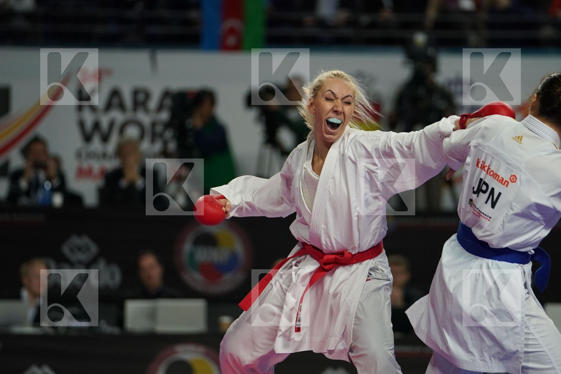 ELENI CHATZILIADOU (GREECE) vs AYUMI UEKUSA (JAPAN) in Senior Kumite 68+ Kg - Final bout