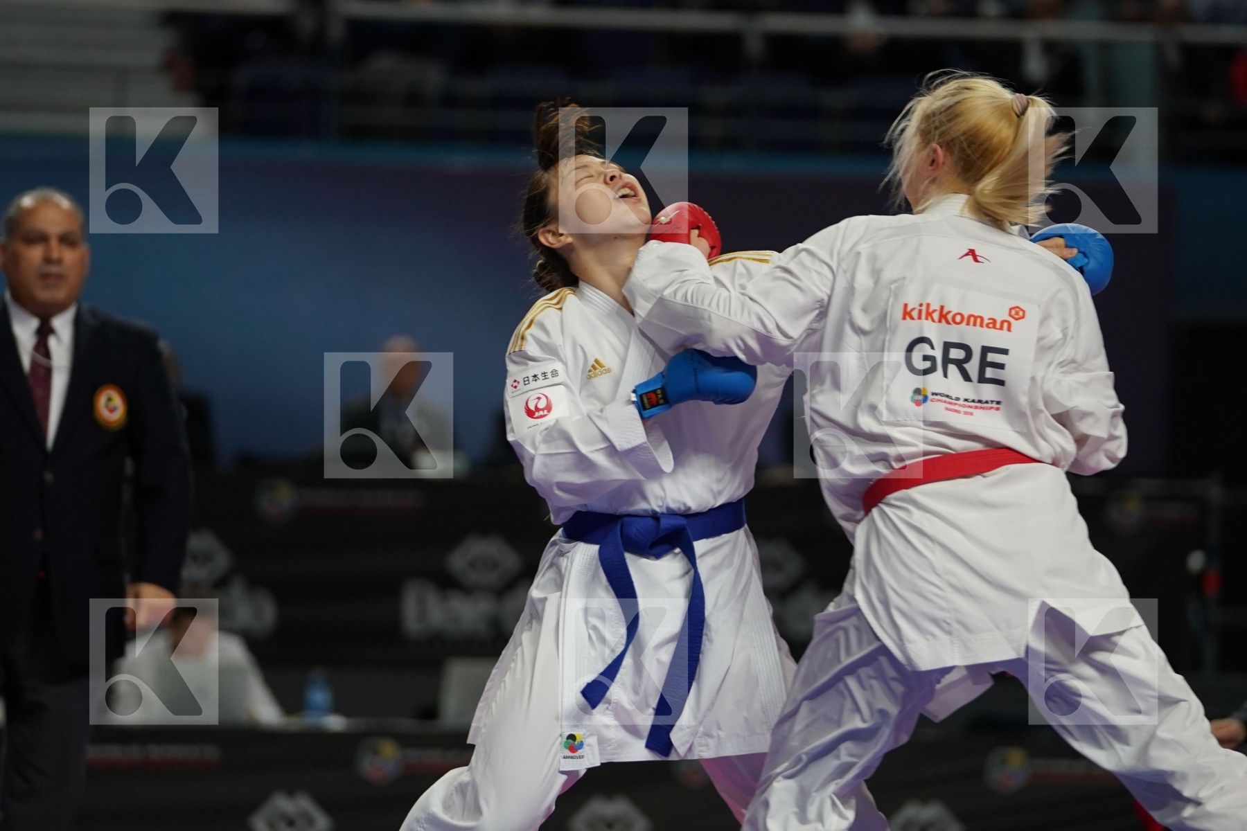 ELENI CHATZILIADOU (GREECE) vs AYUMI UEKUSA (JAPAN) in Senior Kumite 68+ Kg - Final bout