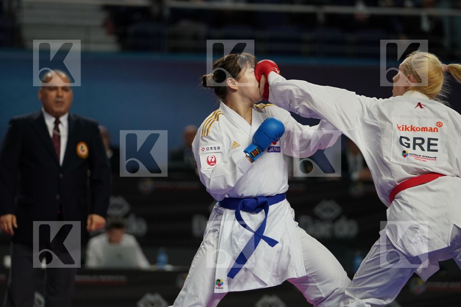 ELENI CHATZILIADOU (GREECE) vs AYUMI UEKUSA (JAPAN) in Senior Kumite 68+ Kg - Final bout
