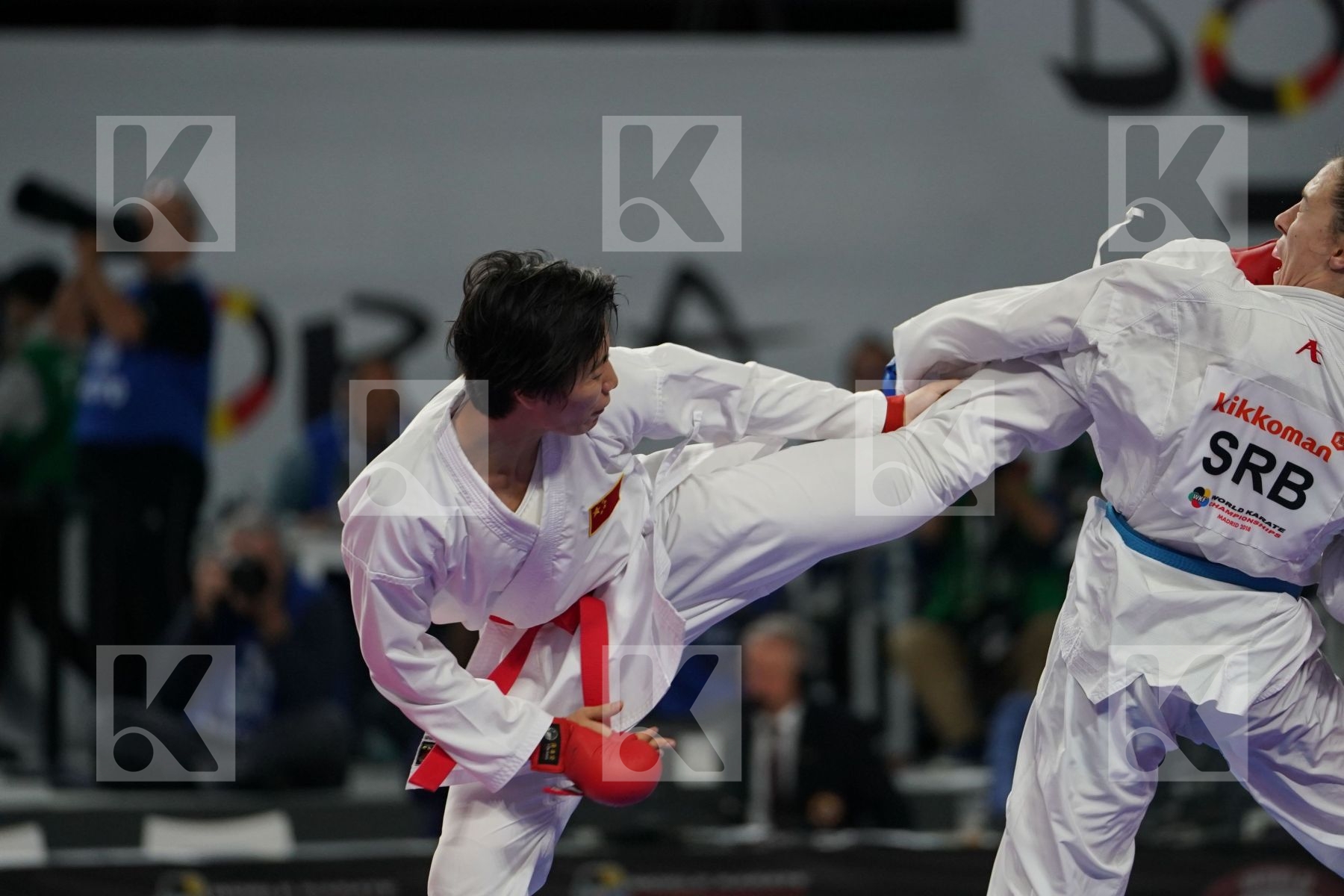 XIAOYAN YIN (PEOPLE'S REPUBLIC OF CHINA) vs JOVANA PREKOVIC (SERBIA) in Senior Kumite Ð 61 Kg - Final bout