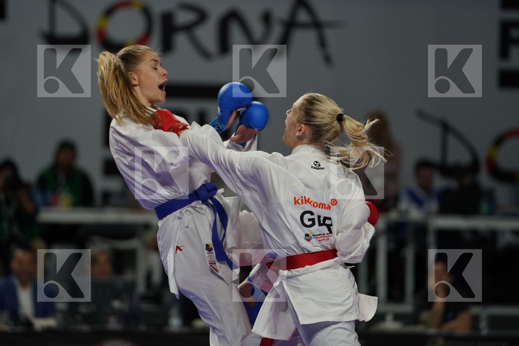 JANA BITSCH (GERMANY) vs DOROTA BANASZCZYK (POLAND) in Senior Kumite -55 Kg - Final bout