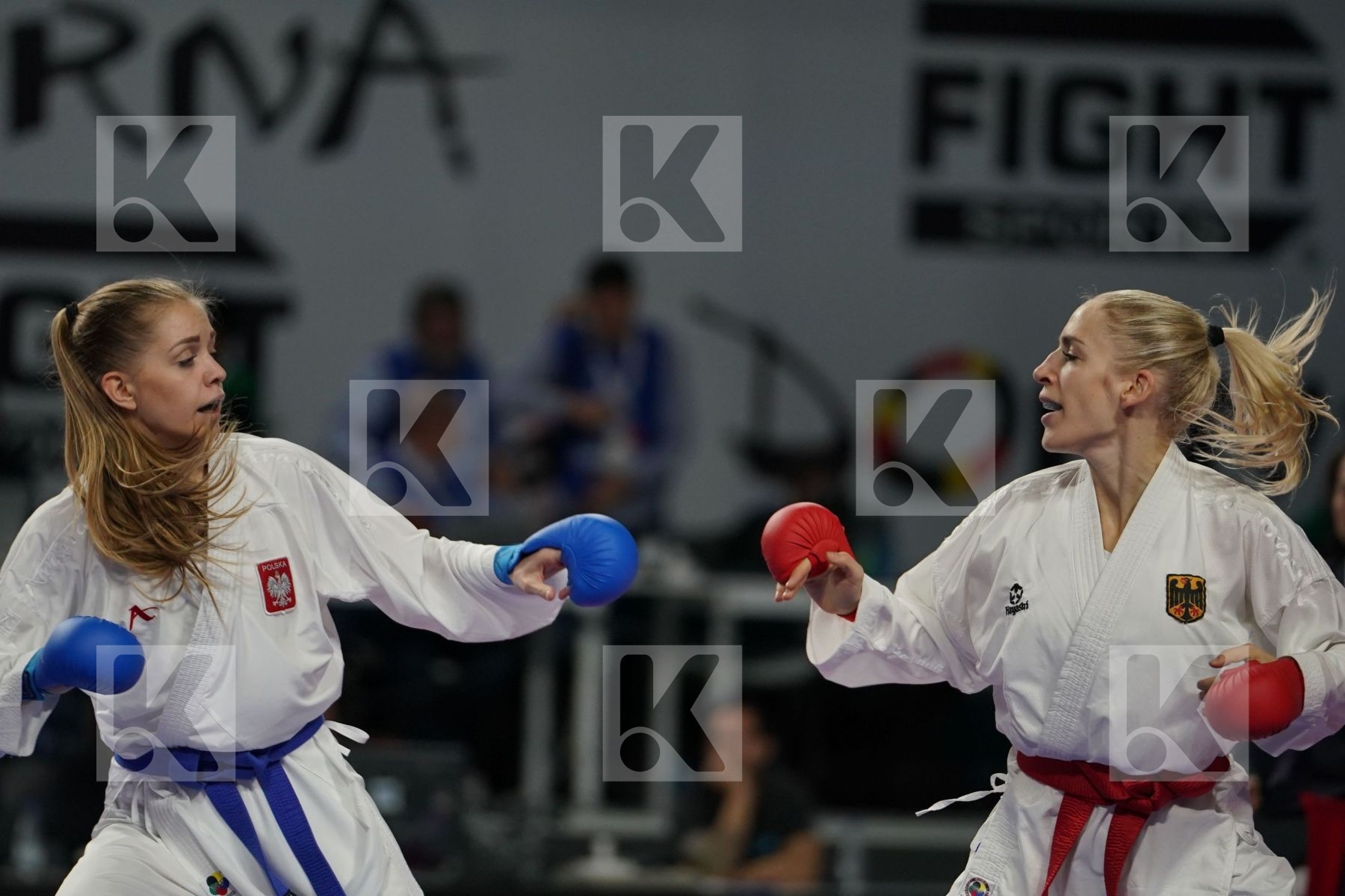 JANA BITSCH (GERMANY) vs DOROTA BANASZCZYK (POLAND) in Senior Kumite -55 Kg - Final bout