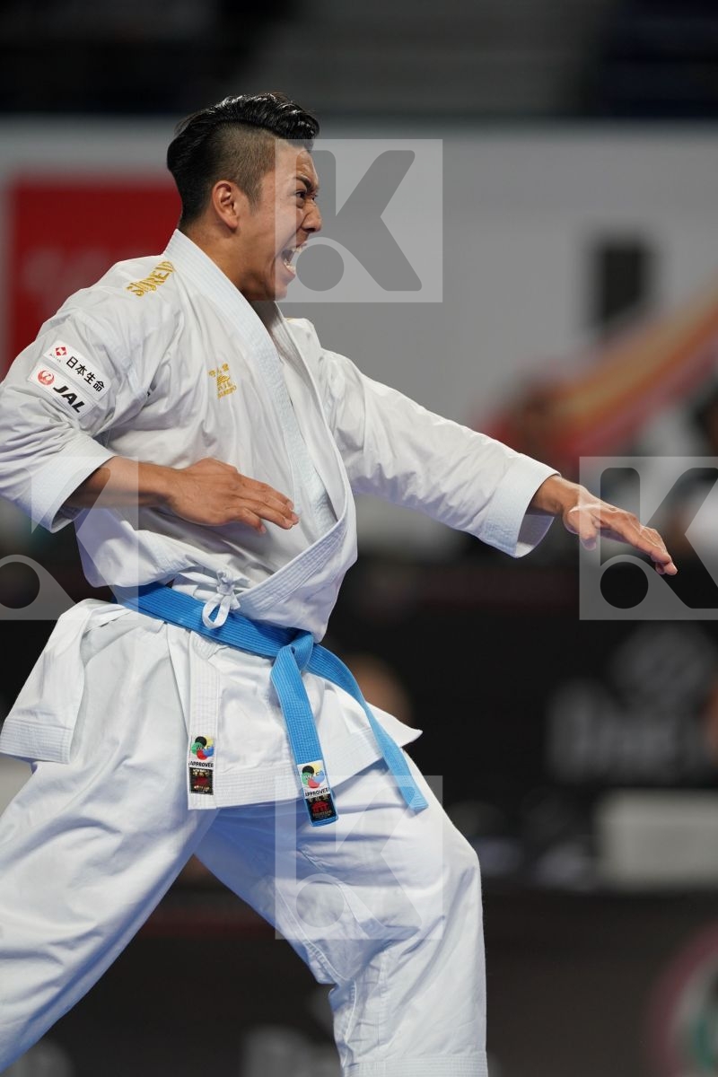 DAMIAN HUGO QUINTERO CAPDEVILA (SPAIN) vs RYO KIYUNA (JAPAN) in Senior Male Kata - Final bout