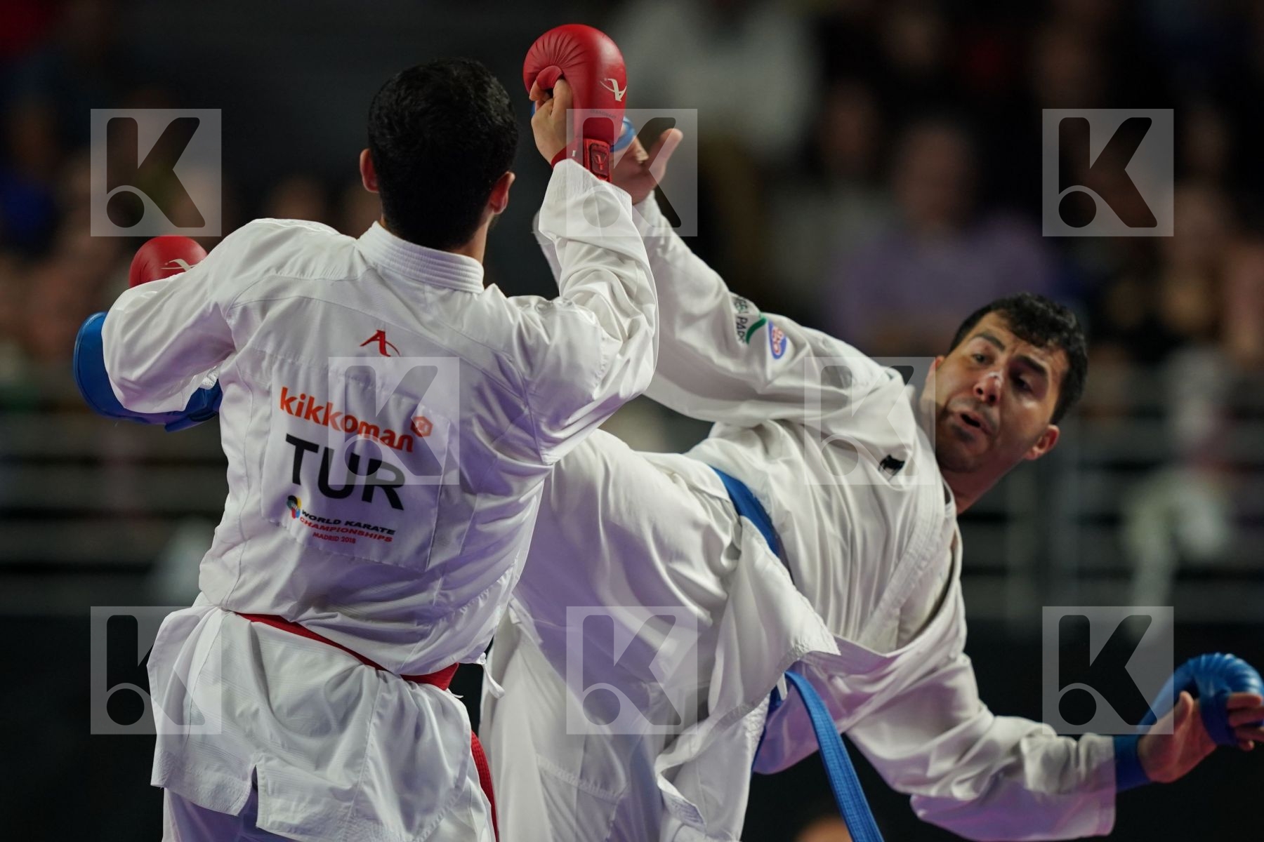 TURKEY (AKTAS, ELTEMUR, GOK, KAPTAN, OZER, UYGUR, YAMANOGLU) vs IRAN (ABAZARI, ASGARI GHONCHEH, ASIABARI, GANJZADEH, HEYDARI, KHODABAKHSHI, POORSHAB) in Senior Team Male Kumite - Final bout