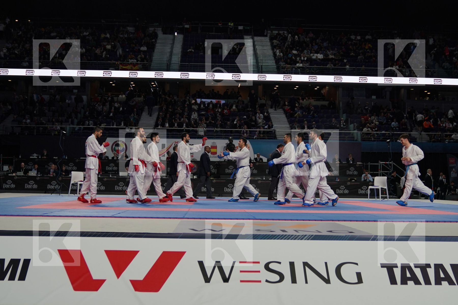 TURKEY (AKTAS, ELTEMUR, GOK, KAPTAN, OZER, UYGUR, YAMANOGLU) vs IRAN (ABAZARI, ASGARI GHONCHEH, ASIABARI, GANJZADEH, HEYDARI, KHODABAKHSHI, POORSHAB) in Senior Team Male Kumite - Final bout