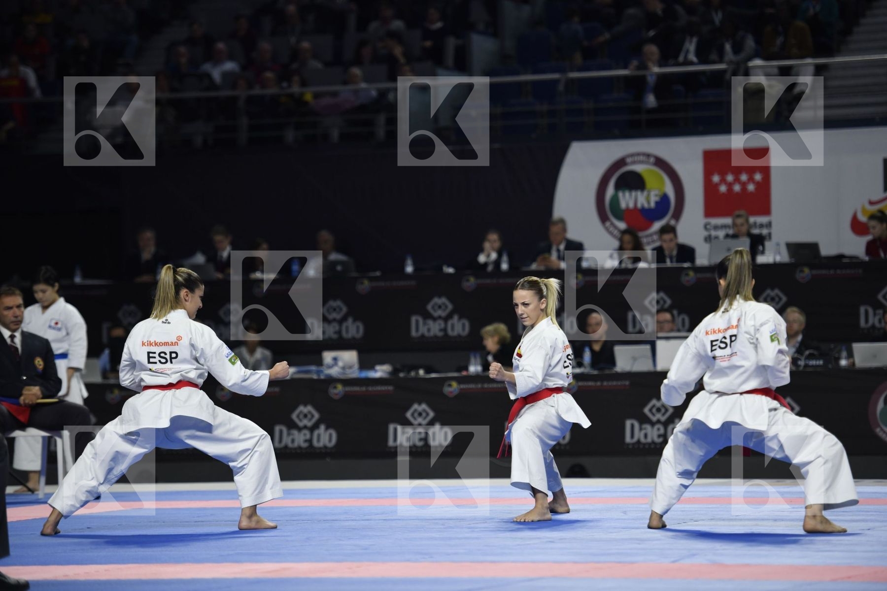 SPAIN (GARCIA LOZANO, RODRIGUEZ ENCABO, ROY RUBIO) vs JAPAN (ISHIBASHI, MUGIYAMA, TAIRA) in Senior Team Female Kata - Final bout
