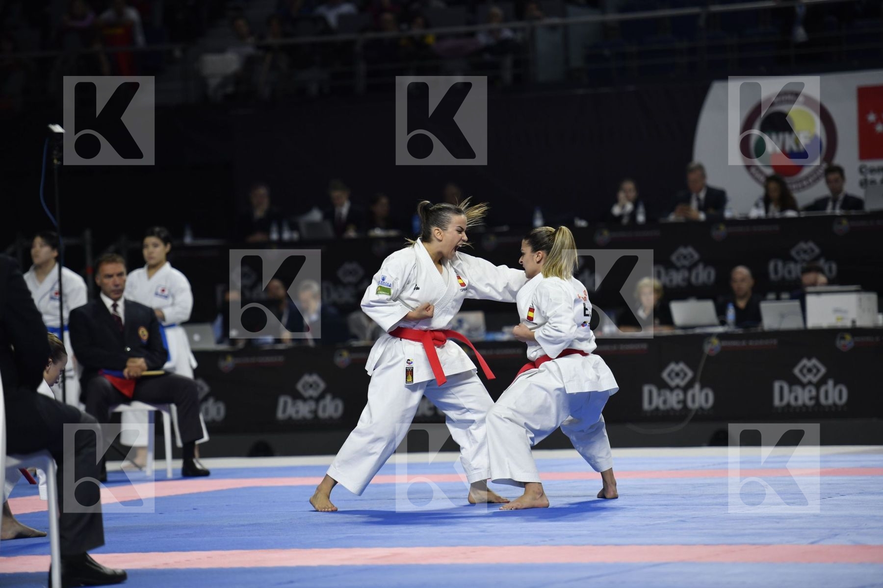 SPAIN (GARCIA LOZANO, RODRIGUEZ ENCABO, ROY RUBIO) vs JAPAN (ISHIBASHI, MUGIYAMA, TAIRA) in Senior Team Female Kata - Final bout