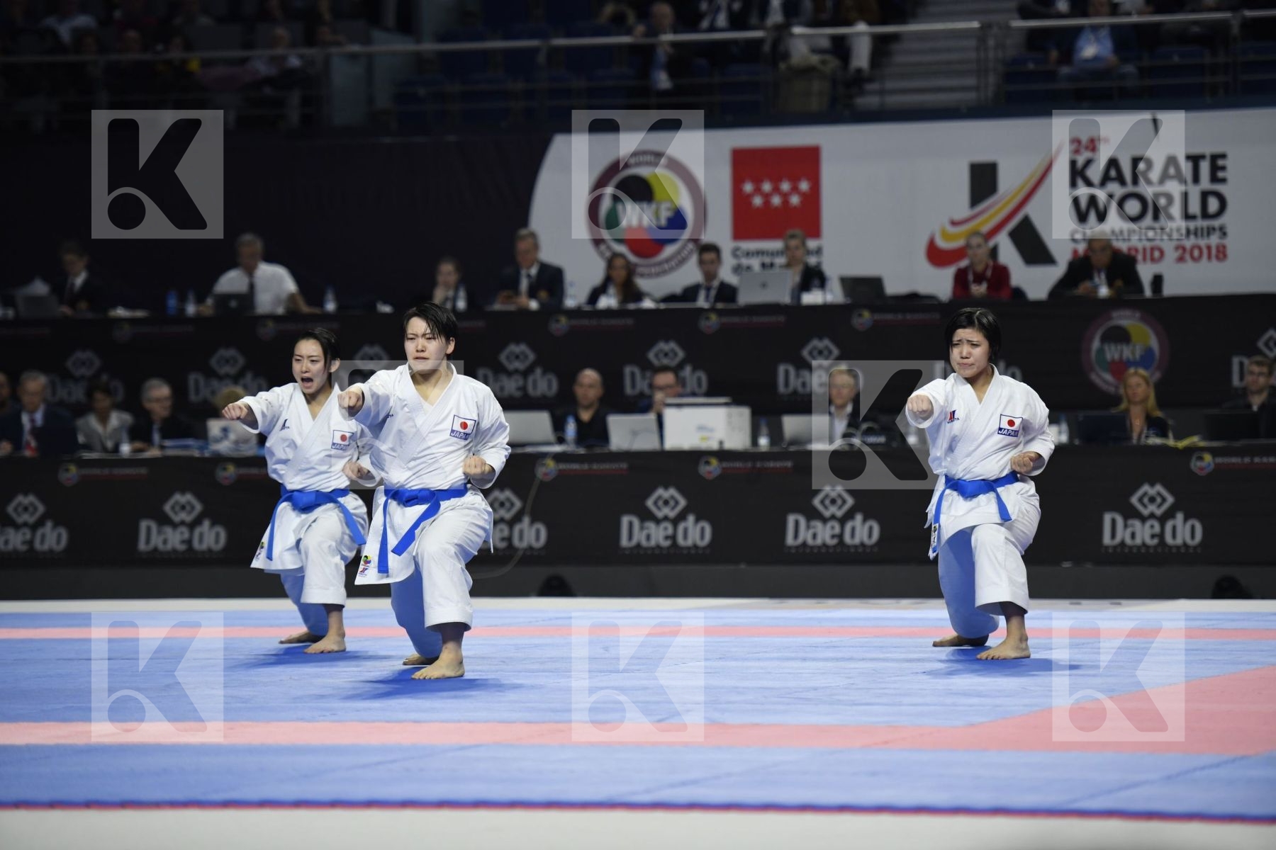 SPAIN (GARCIA LOZANO, RODRIGUEZ ENCABO, ROY RUBIO) vs JAPAN (ISHIBASHI, MUGIYAMA, TAIRA) in Senior Team Female Kata - Final bout