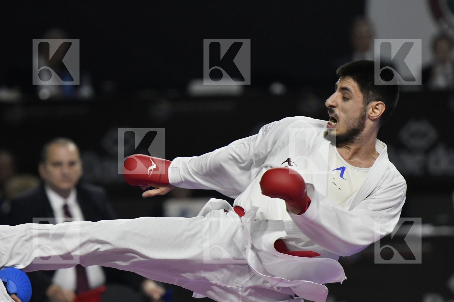 TURKEY (AKTAS, ELTEMUR, GOK, KAPTAN, OZER, UYGUR, YAMANOGLU) vs IRAN (ABAZARI, ASGARI GHONCHEH, ASIABARI, GANJZADEH, HEYDARI, KHODABAKHSHI, POORSHAB) in Senior Team Male Kumite - Final bout