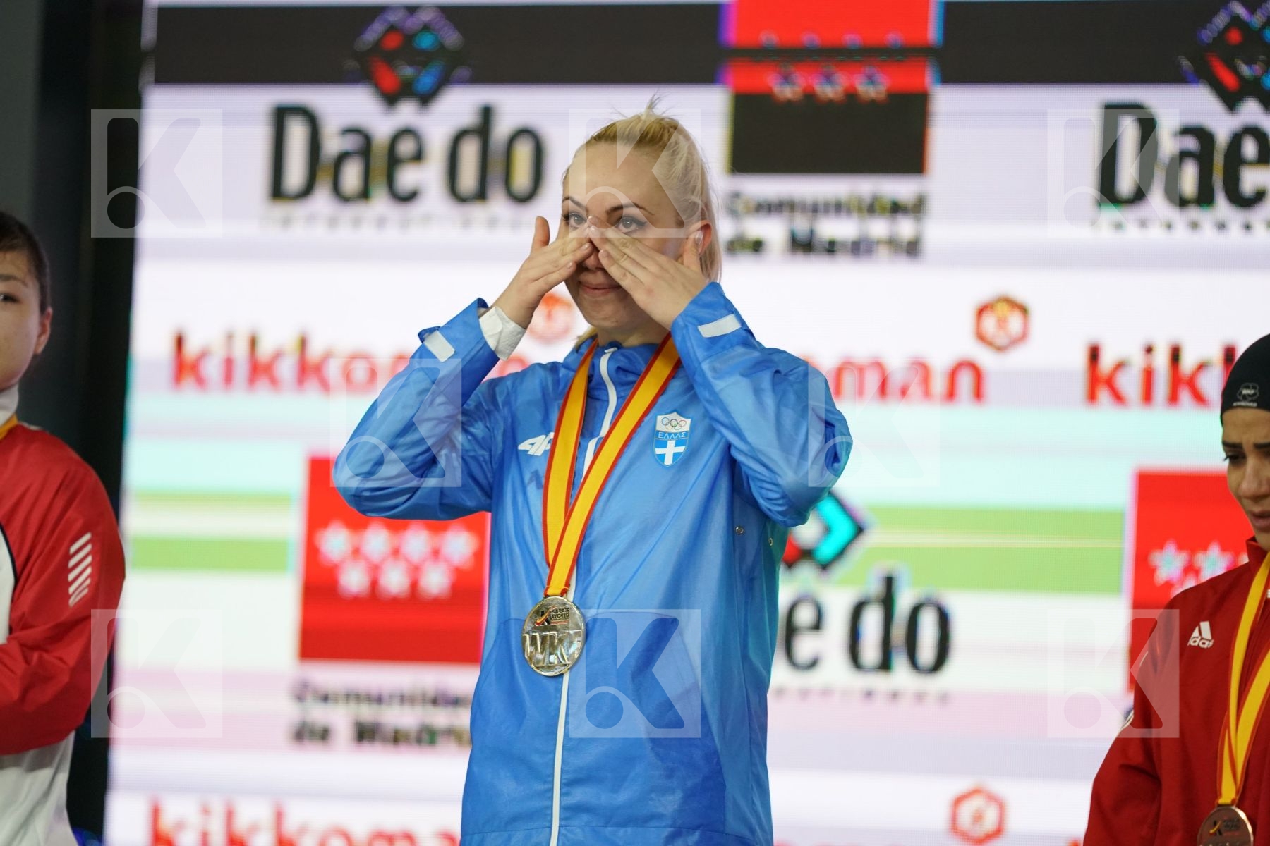 ELENI CHATZILIADOU (GREECE) in Senior Kumite 68+ Kg - Podium ceremony