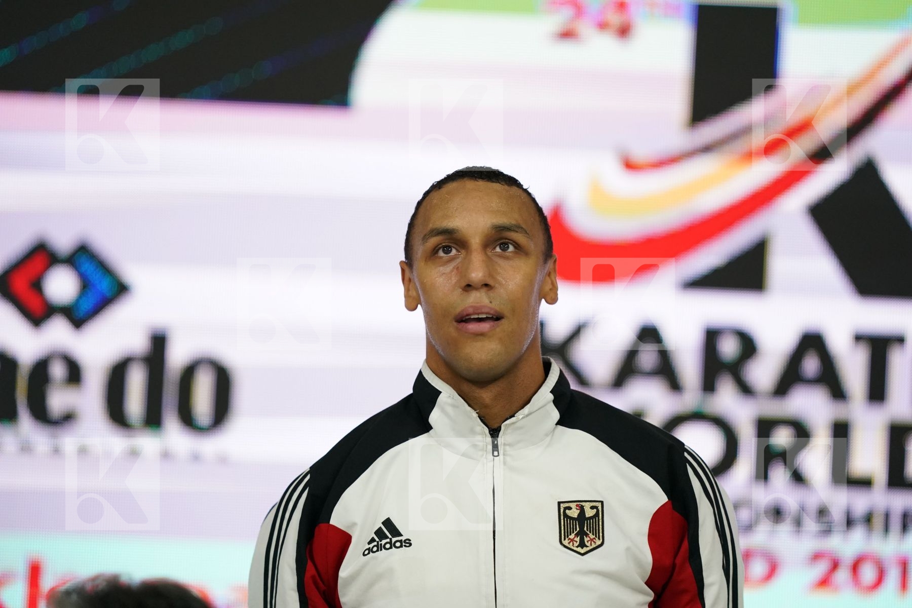 JONATHAN HORNE (GERMANY) in Senior Kumite 84+ Kg - Podium ceremony