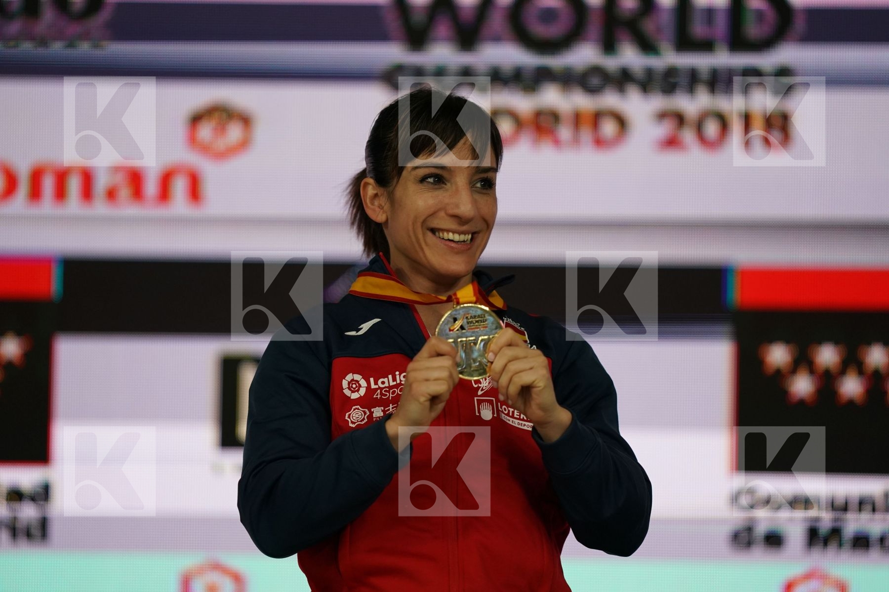 SANDRA SANCHEZ JAIME (SPAIN) in Senior Female Kata - Podium ceremony