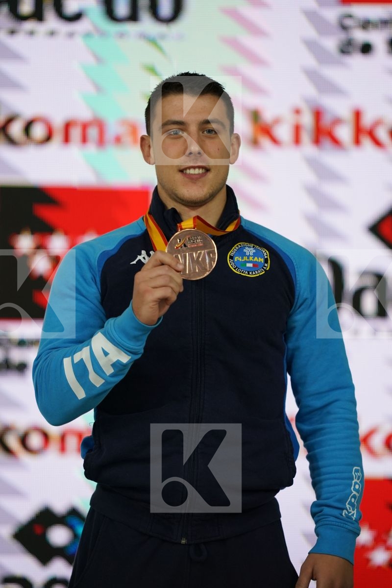 MATTIA BUSATO (ITALY) in Senior Male Kata - Podium ceremony