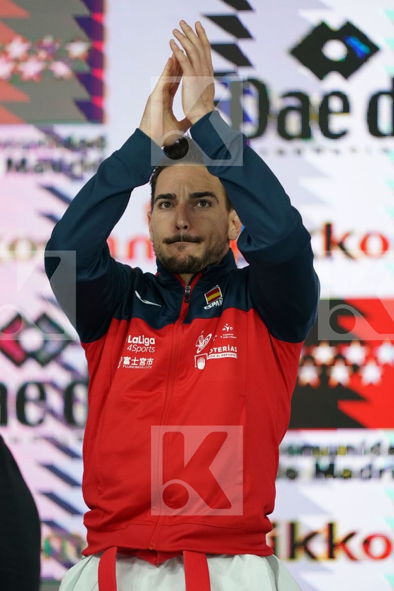 DAMIAN HUGO QUINTERO CAPDEVILA (SPAIN) in Senior Male Kata - Podium ceremony