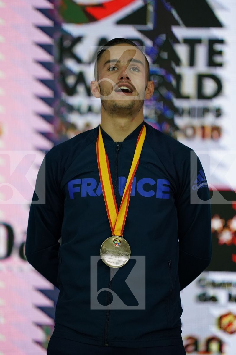 STEVEN DACOSTA (FRANCE) in Senior Kumite -67 Kg - Podium ceremony