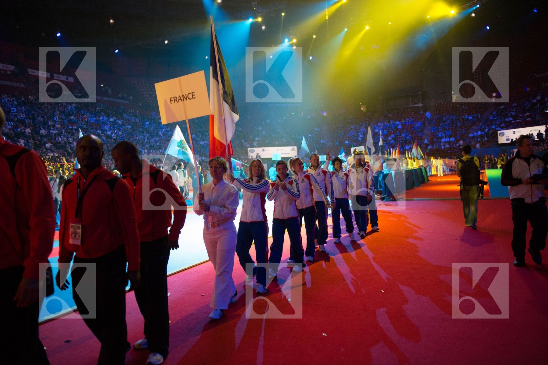 Opening Ceremony, France team, Flag Ceremony