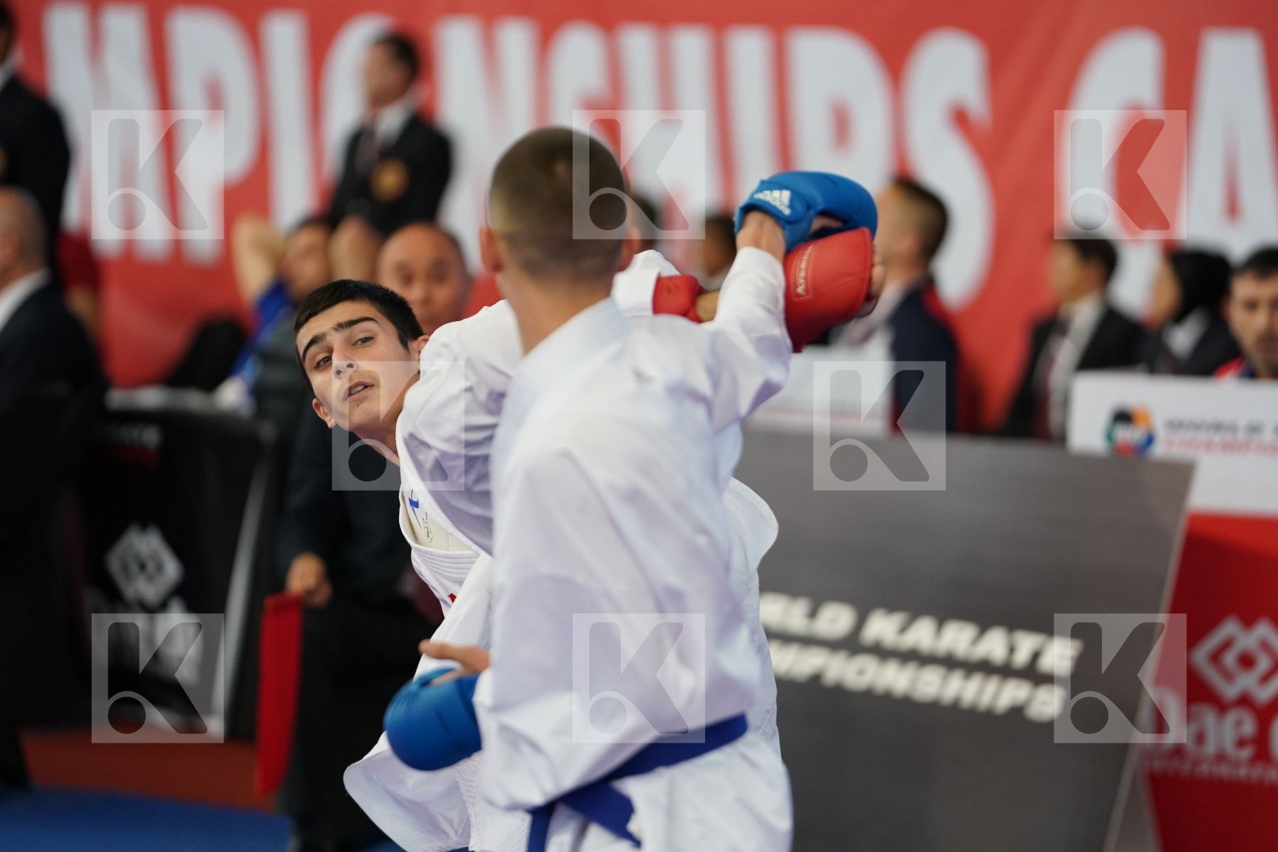 AKHMEDOV AKHMED (RUSSIAN FEDERATION) vs KOSTOV BOJAN (NORTH MACEDONIA) in Cadet Kumite Male -52 Kg - Bronze bout