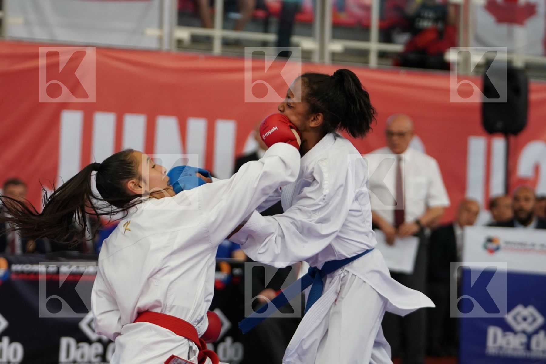 OZDEMIR MUSERREF (TURKEY) vs SOROUR FATMA (EGYPT) in Cadet Kumite Female -47 Kg - Podium ceremony