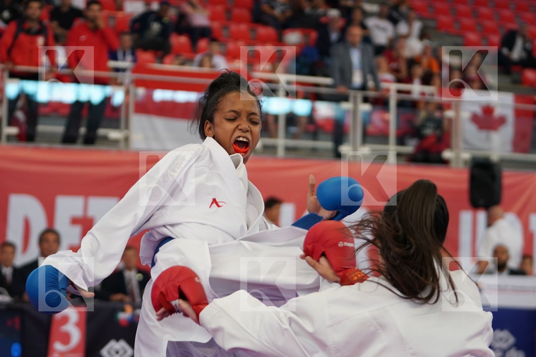 OZDEMIR MUSERREF (TURKEY) vs SOROUR FATMA (EGYPT) in Cadet Kumite Female -47 Kg - Podium ceremony
