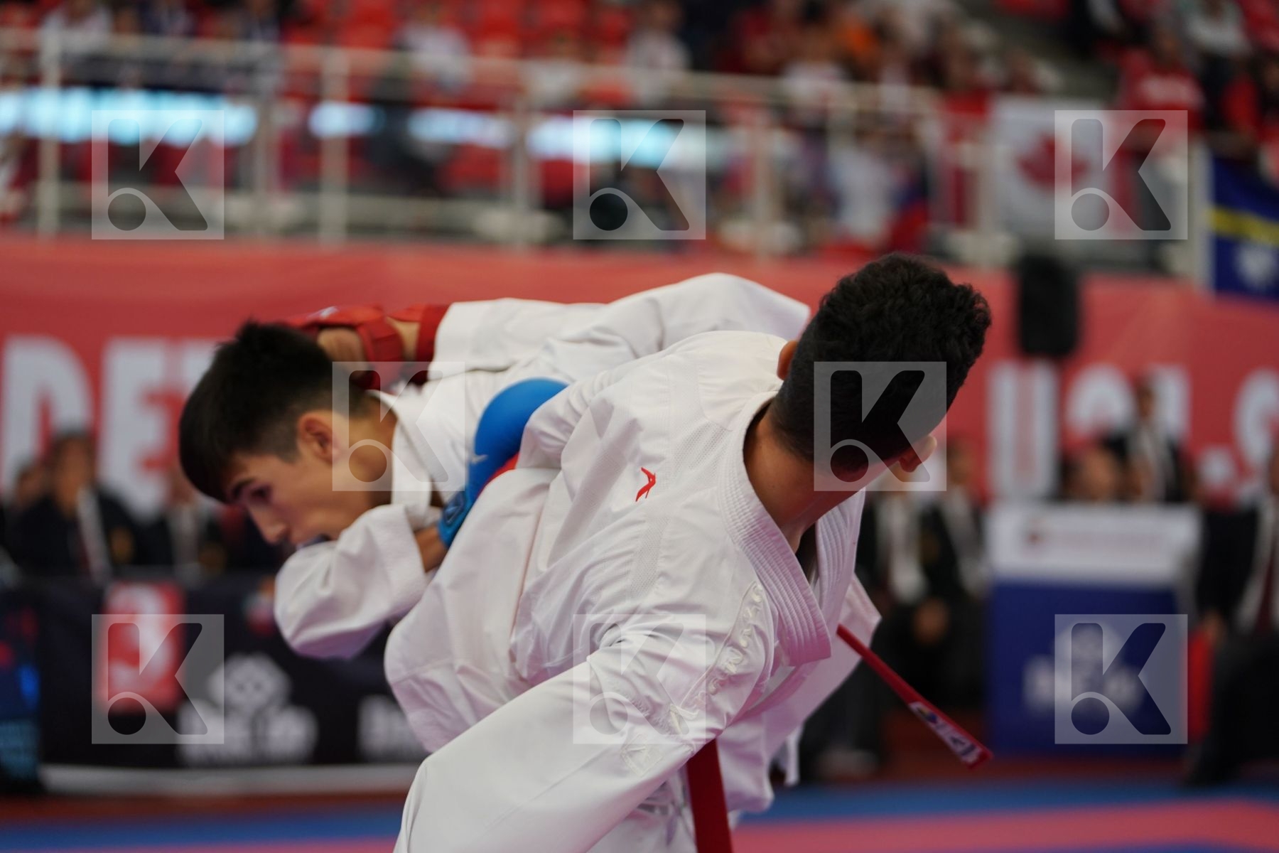 AL NAJJAR SAEED (JORDAN) vs OEZDEMIR MUHAMMED (GERMANY) in Cadet Kumite Male -52 Kg - Podium ceremony