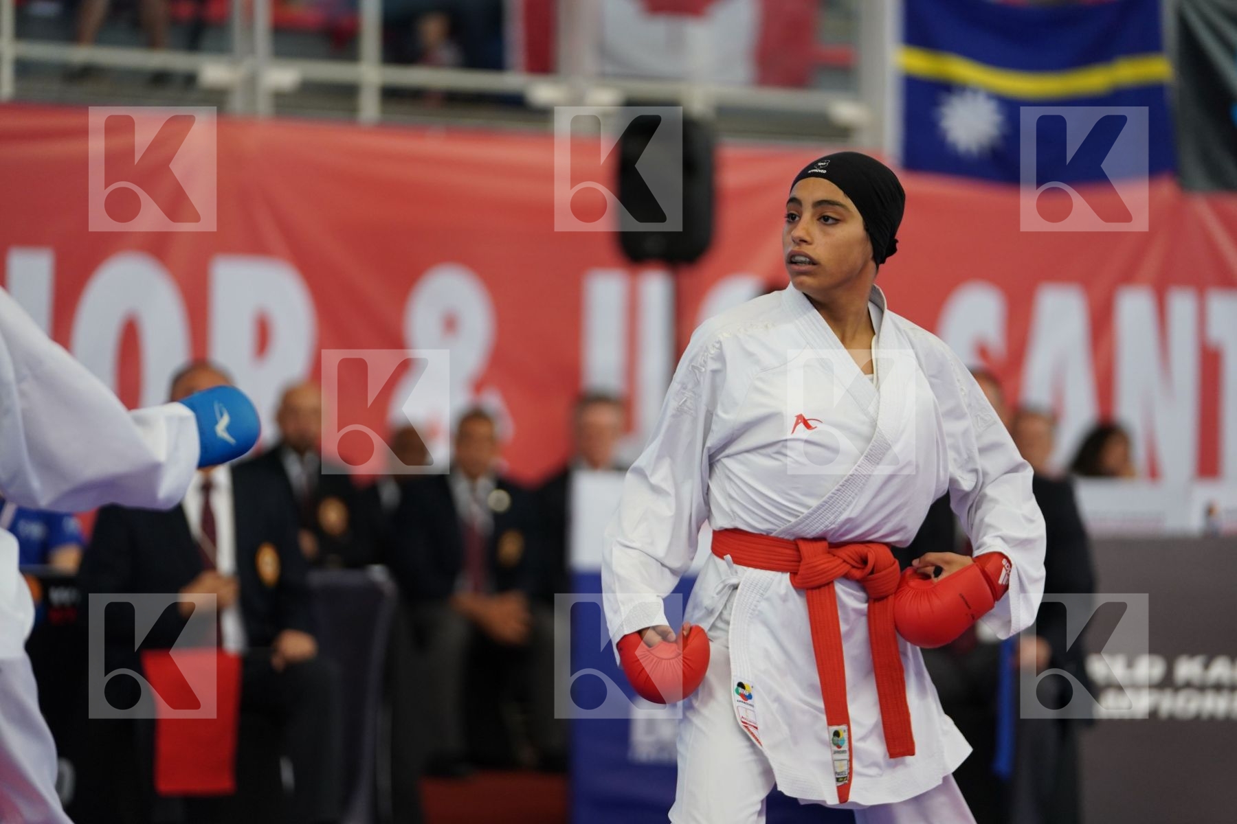HASSAN BASMALA (EGYPT) vs VLASAKOVA ADELA (SLOVAKIA) in Cadet Kumite Female -54 Kg - Podium ceremony
