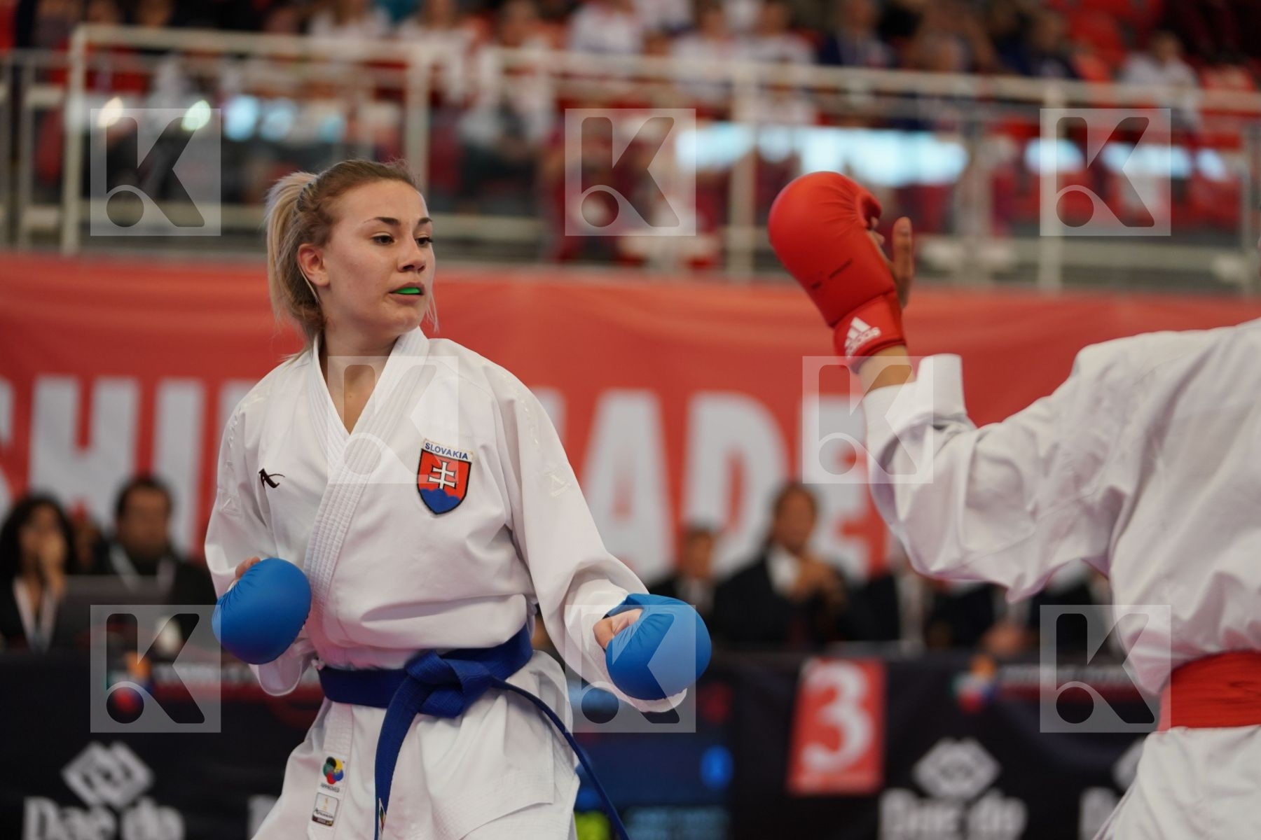 HASSAN BASMALA (EGYPT) vs VLASAKOVA ADELA (SLOVAKIA) in Cadet Kumite Female -54 Kg - Podium ceremony