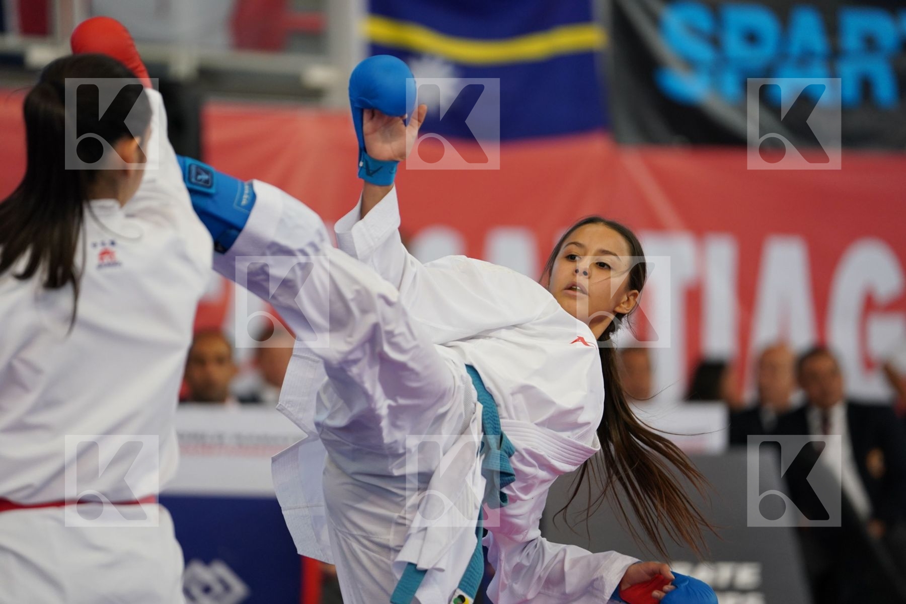 OUHRA AYA (MOROCCO) vs CHRYSOPOULOU KONSTANTINA (GREECE) in Cadet Kumite Female 54+ Kg - Podium ceremony