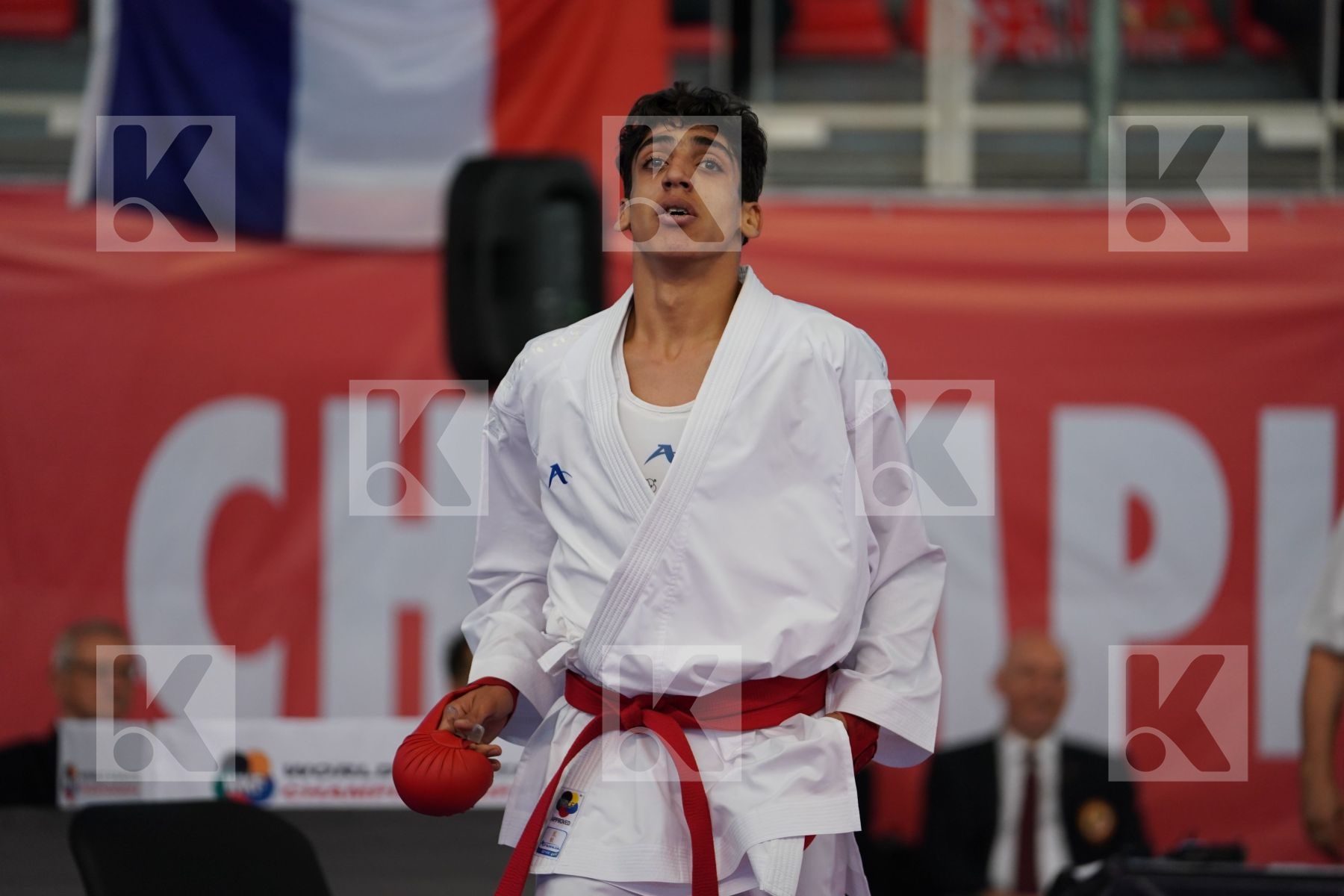 ALJAFARI MOHAMMAD (JORDAN) vs GHONEM HOSSAM (EGYPT) in Cadet Kumite Male -70 Kg - Podium ceremony