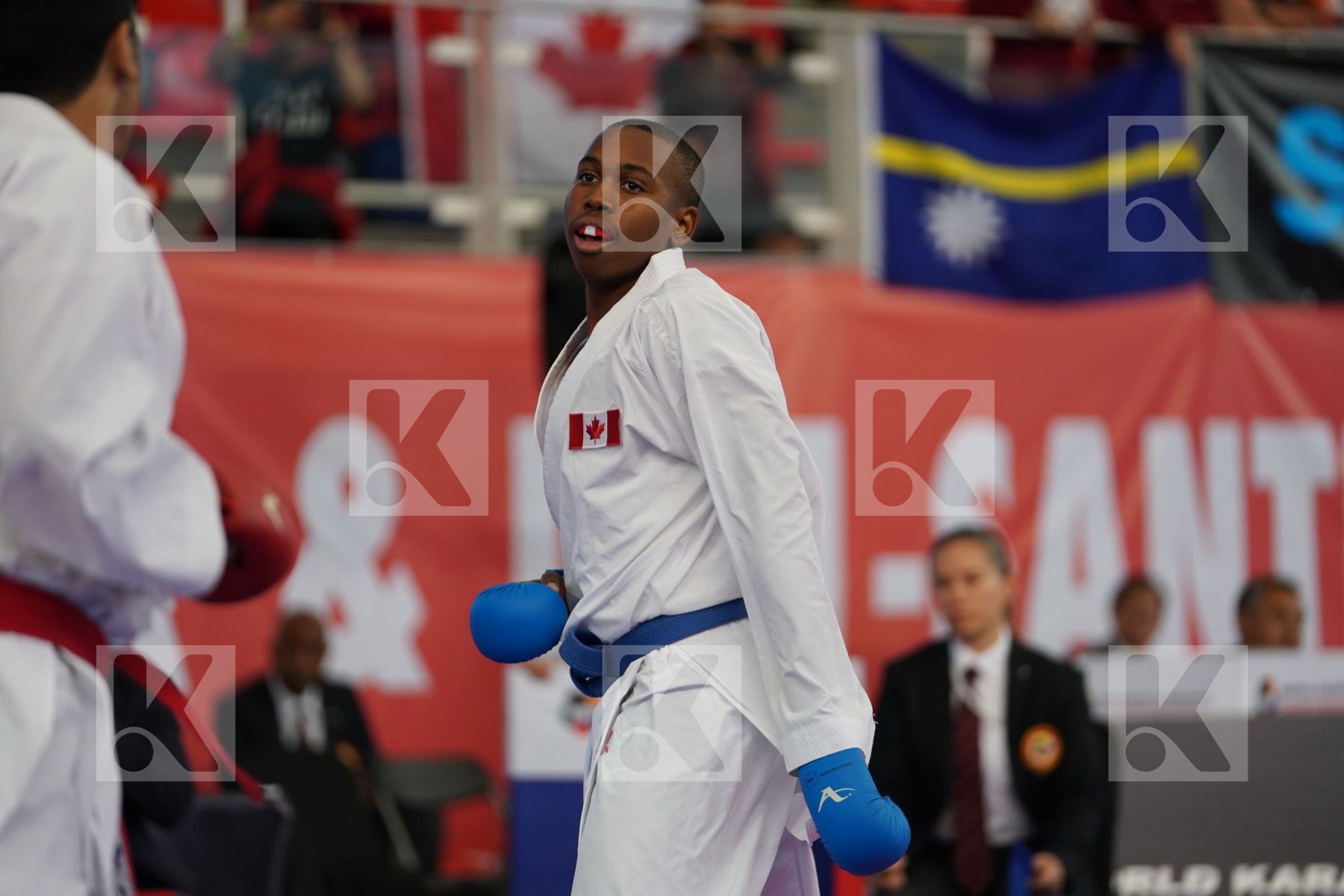 SHAMOUN IBRAHIM (JORDAN) vs SMALL ETHAN (CANADA) in Cadet Kumite Male 70+ Kg - Podium ceremony