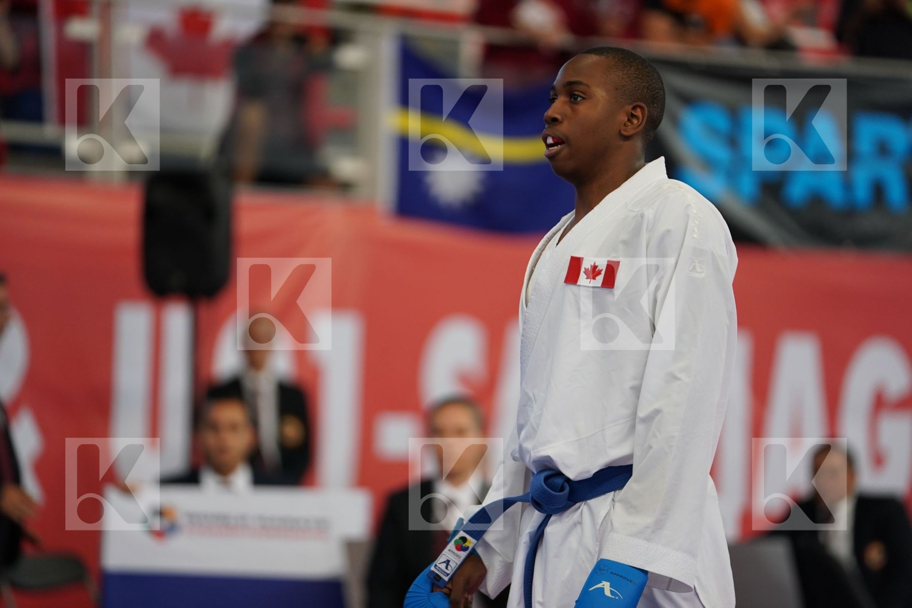 SHAMOUN IBRAHIM (JORDAN) vs SMALL ETHAN (CANADA) in Cadet Kumite Male 70+ Kg - Podium ceremony