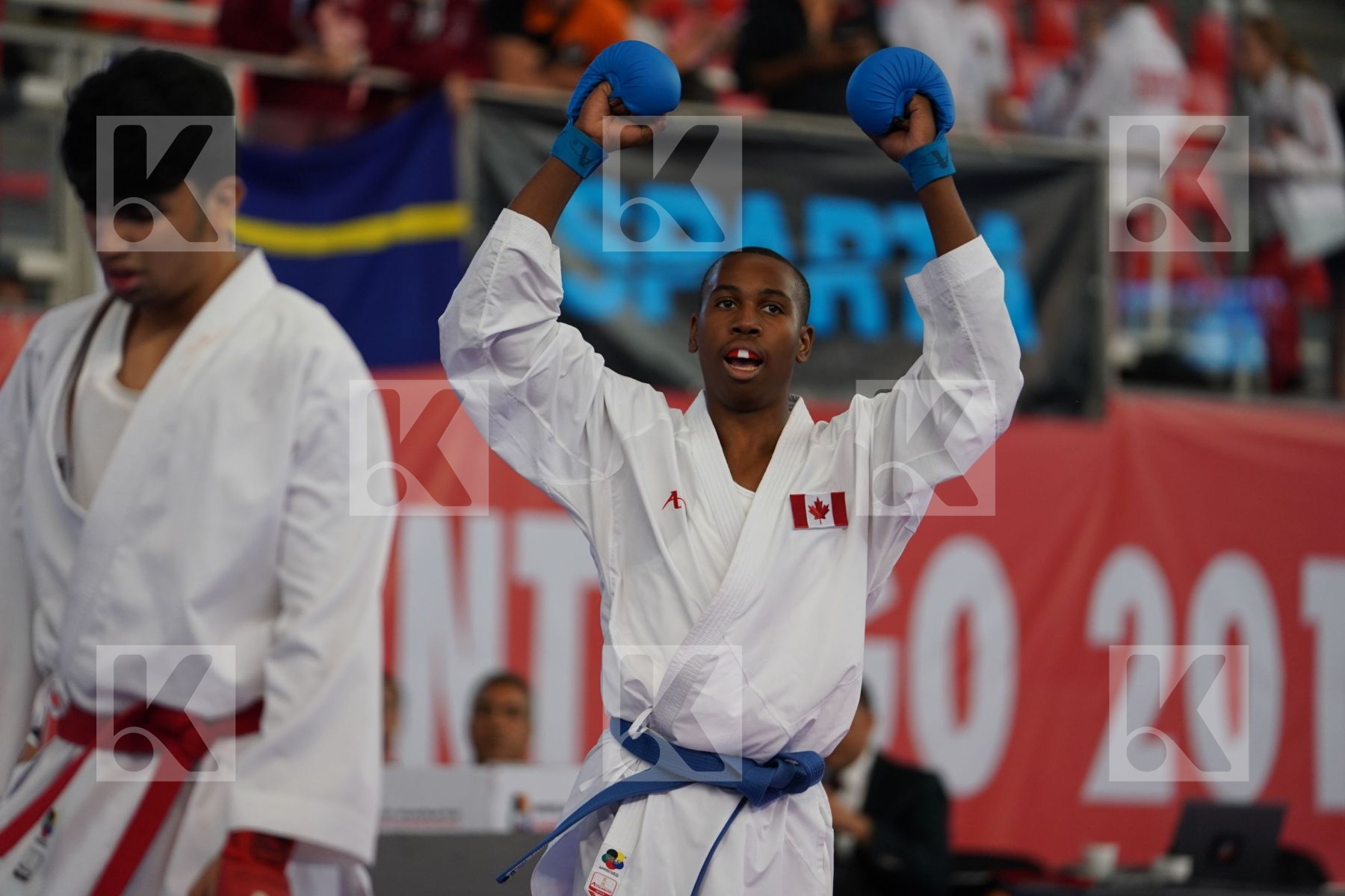 SHAMOUN IBRAHIM (JORDAN) vs SMALL ETHAN (CANADA) in Cadet Kumite Male 70+ Kg - Podium ceremony