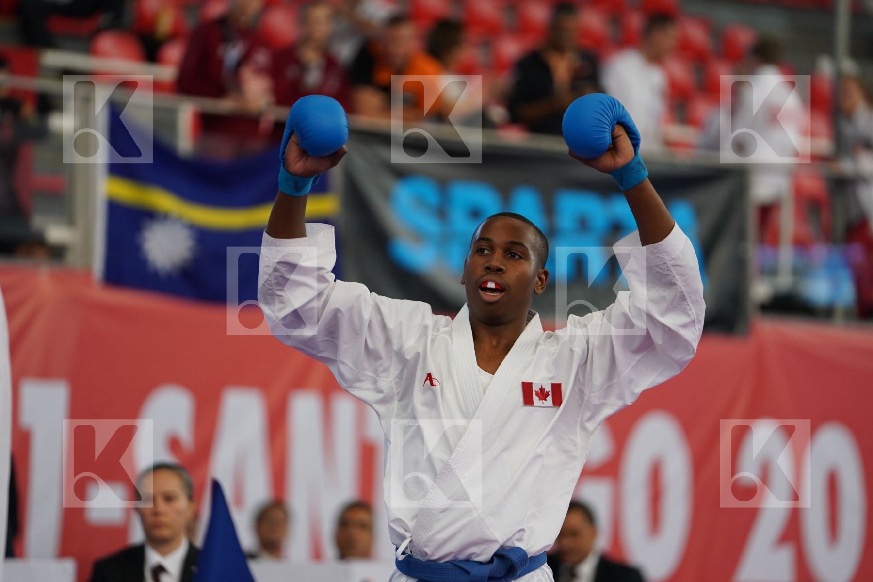 SHAMOUN IBRAHIM (JORDAN) vs SMALL ETHAN (CANADA) in Cadet Kumite Male 70+ Kg - Podium ceremony