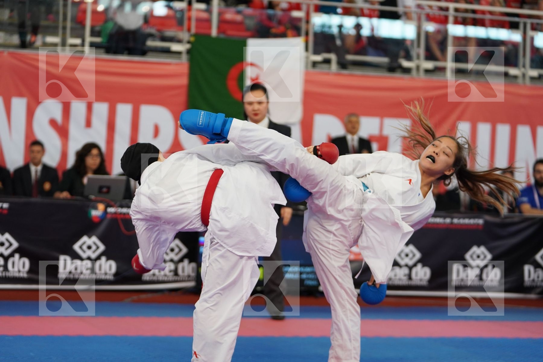 ELGEWILY YASMIN NASR (EGYPT) vs GRIGOREVA ELIZAVETA (RUSSIAN FEDERATION) in Junior Kumite Female -48 Kg - Podium ceremony