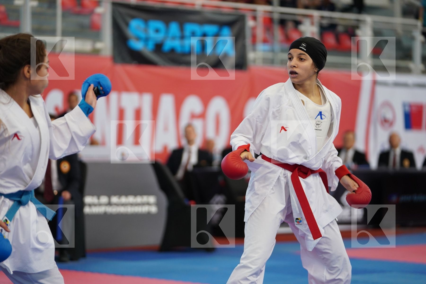 ELGEWILY YASMIN NASR (EGYPT) vs GRIGOREVA ELIZAVETA (RUSSIAN FEDERATION) in Junior Kumite Female -48 Kg - Podium ceremony