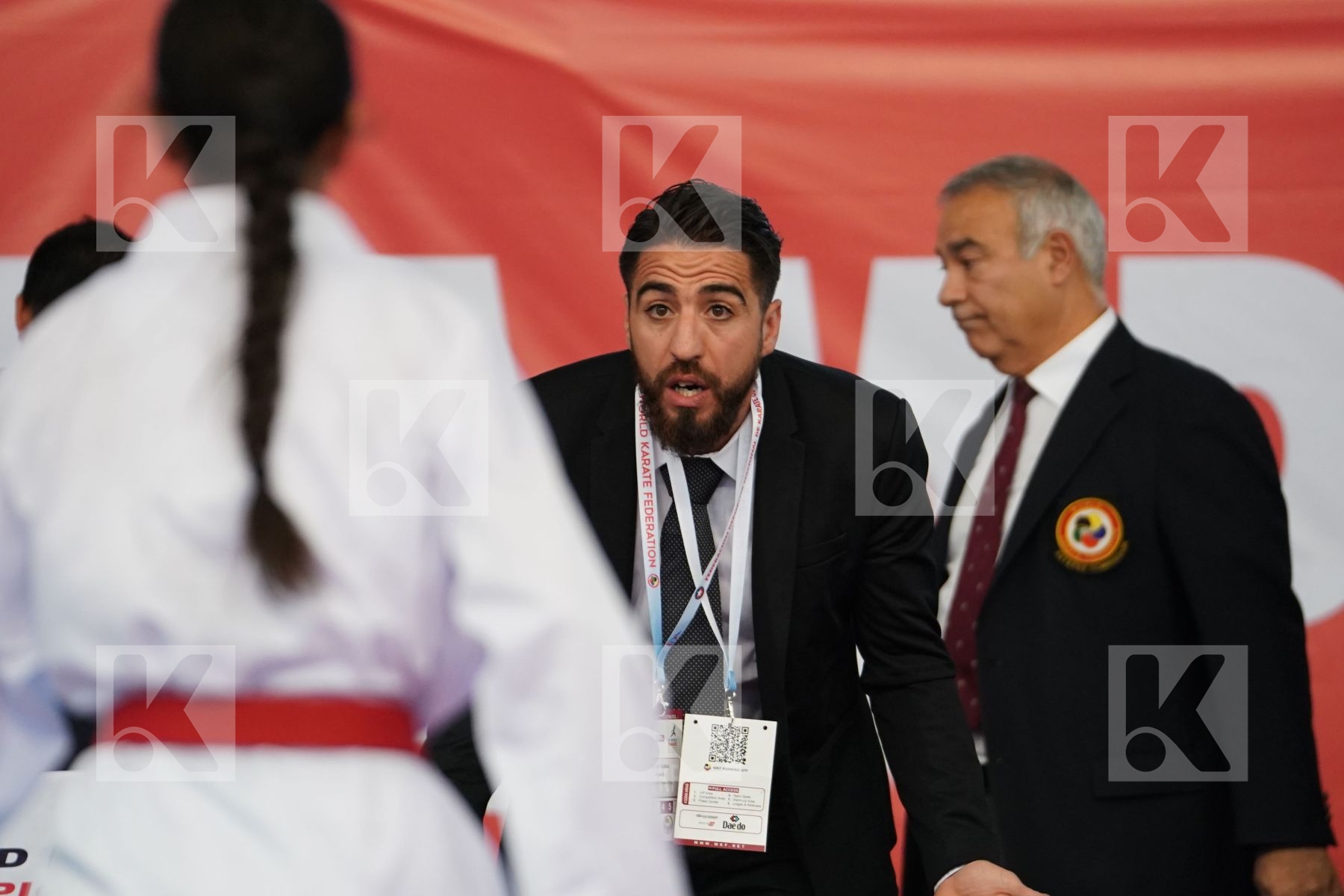 CHARIF ASSMA (FRANCE) vs KAMENOVA IVANA (BULGARIA) in Junior Kumite Female -53Kg - Podium ceremony