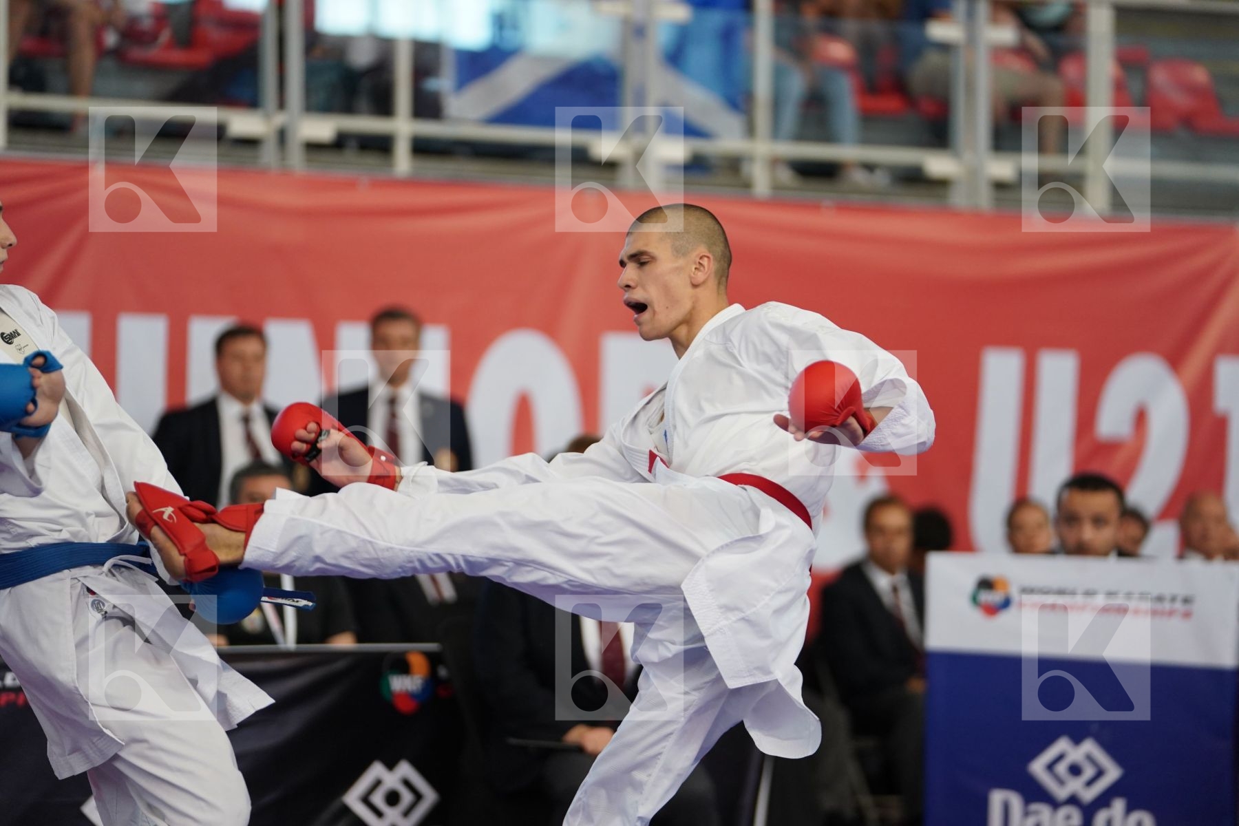 BOSKOVIC BOJAN (MONTENEGRO) vs GRETSKII DANIIL (RUSSIAN FEDERATION) in Junior Kumite Male -68 Kg - Podium ceremony