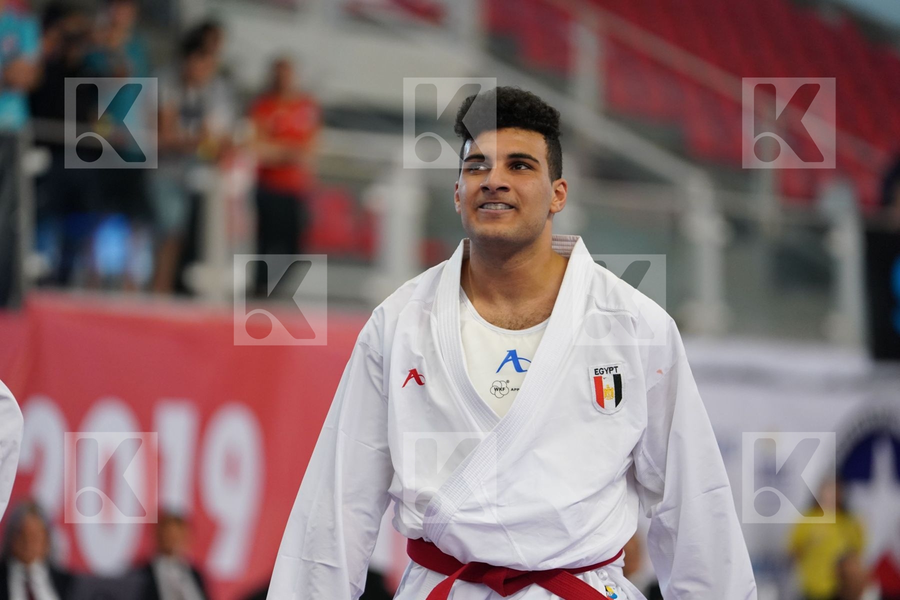 MOHAMED HAZEM AHMED (EGYPT) vs NUNEZ BENJAMIN (CHILE) in Junior Kumite Male 76+ Kg - Podium ceremony