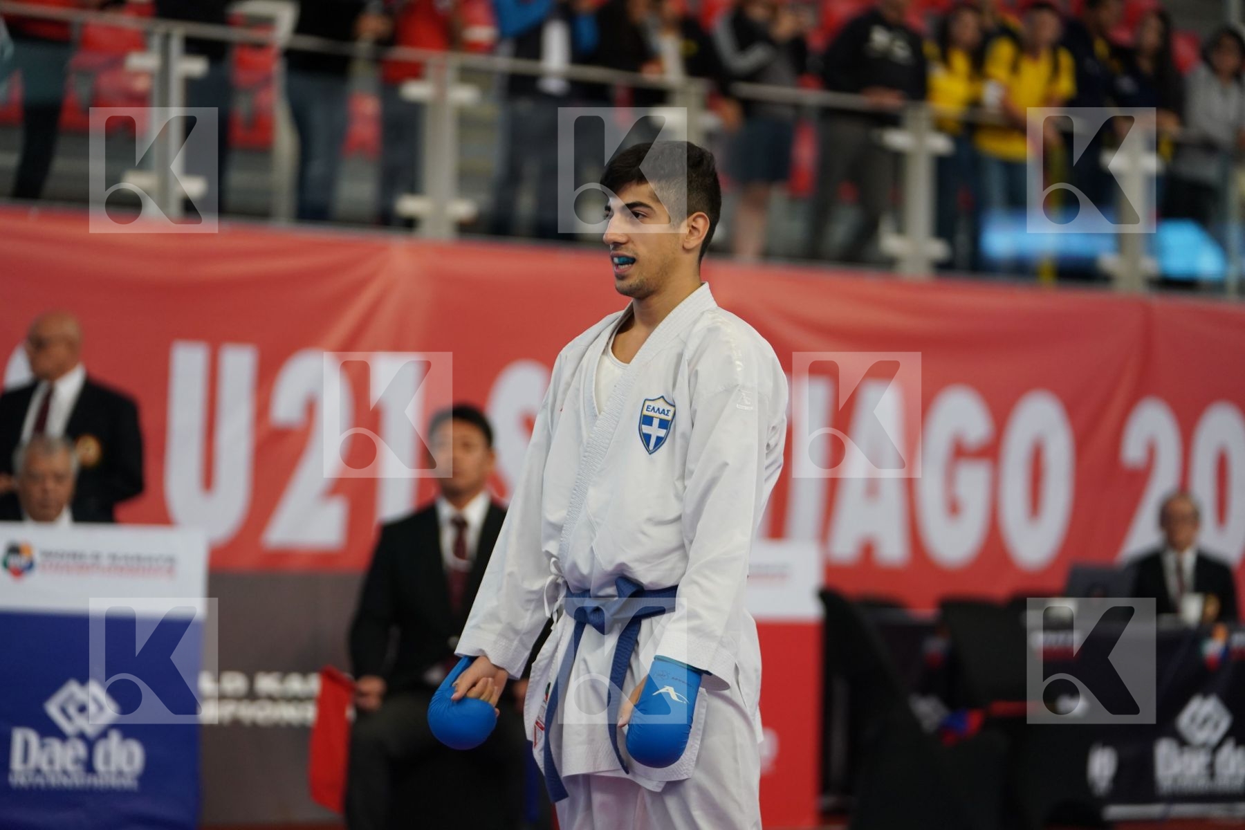 ALZUABI MESHARI (SAUDI ARABIA) vs XENOS CHRISTOS-STEFANOS (GREECE) in Under 21 Kumite Male -60 Kg - Podium ceremony