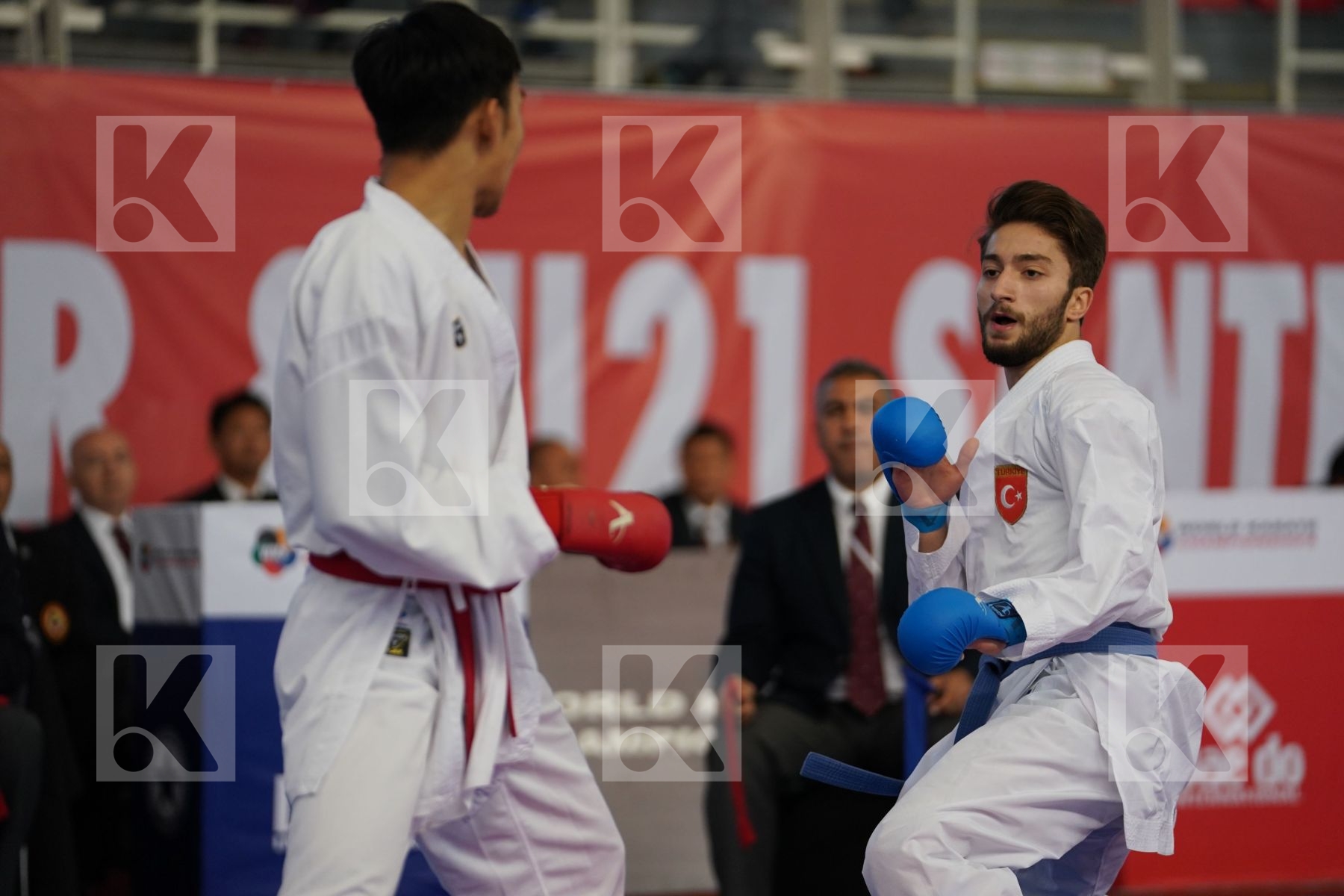 BATYRGALI ABILMANSUR (KAZAKHSTAN) vs OZER OMER ABDURRAHIM (TURKEY) in Under 21 Kumite Male -67 Kg - Podium ceremony