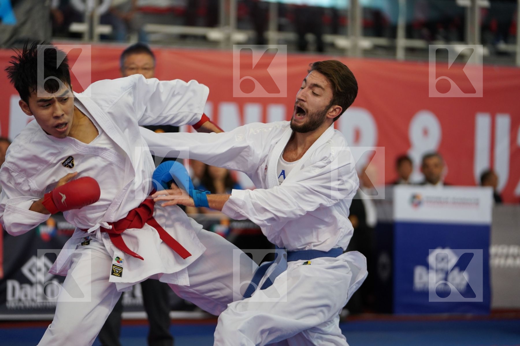 BATYRGALI ABILMANSUR (KAZAKHSTAN) vs OZER OMER ABDURRAHIM (TURKEY) in Under 21 Kumite Male -67 Kg - Podium ceremony