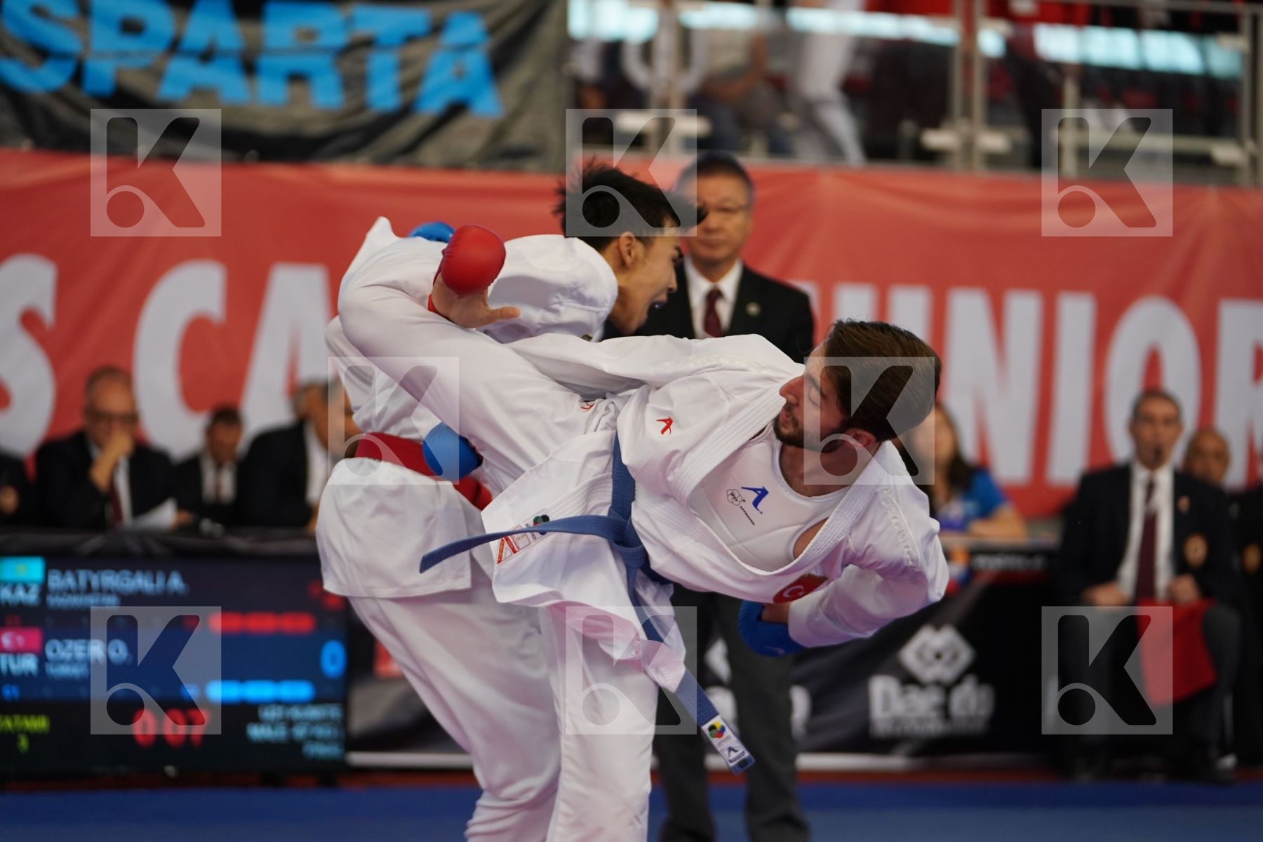 BATYRGALI ABILMANSUR (KAZAKHSTAN) vs OZER OMER ABDURRAHIM (TURKEY) in Under 21 Kumite Male -67 Kg - Podium ceremony