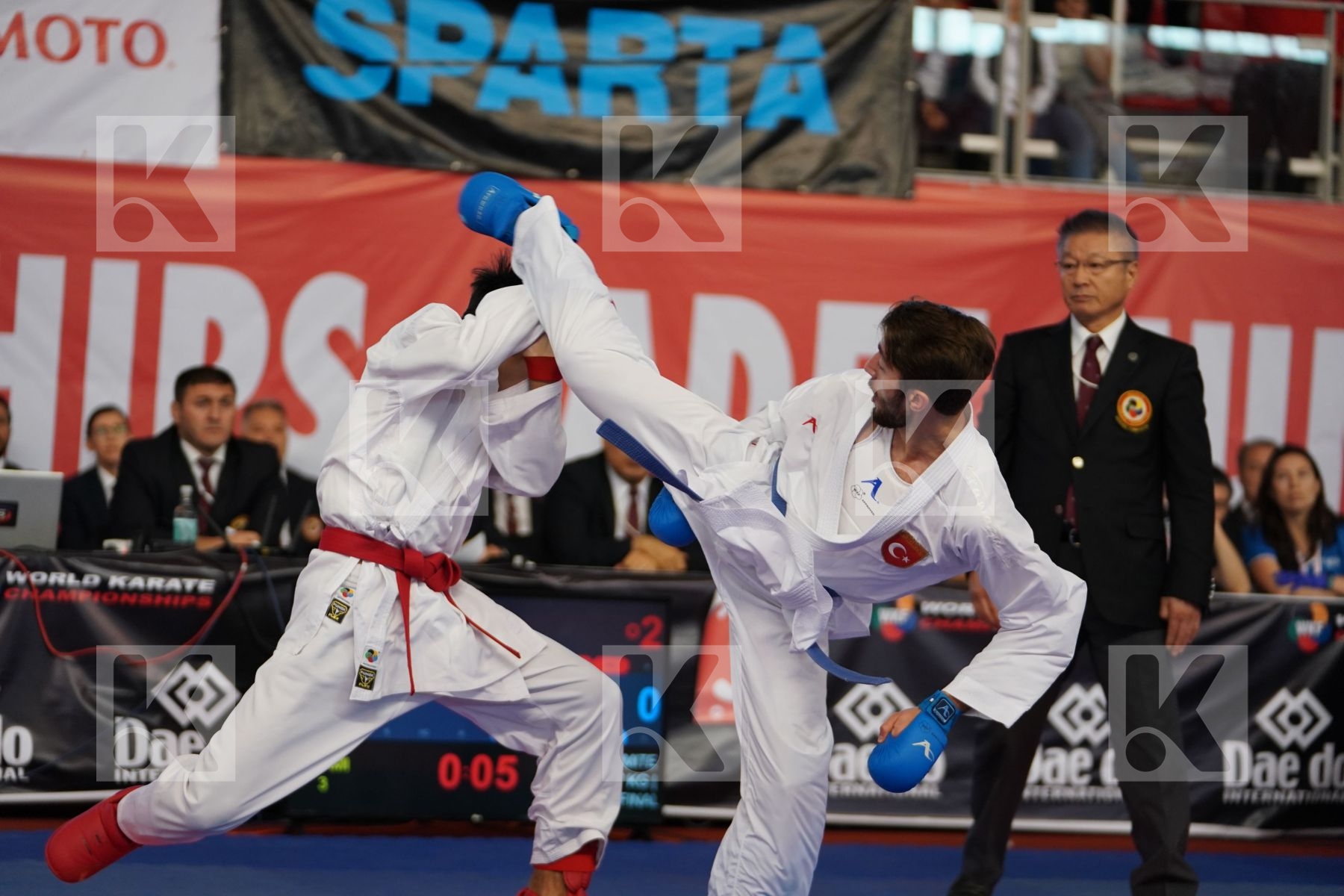 BATYRGALI ABILMANSUR (KAZAKHSTAN) vs OZER OMER ABDURRAHIM (TURKEY) in Under 21 Kumite Male -67 Kg - Podium ceremony
