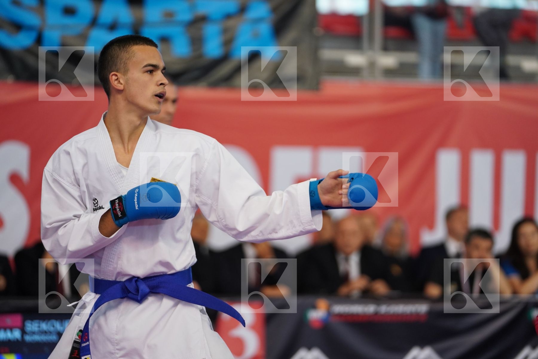 SEKOURI YASSINE (MOROCCO) vs TURULJA HAMZA (BOSNIA AND HERZEGOVINA) in Under 21 Kumite Male -75 Kg - Podium ceremony