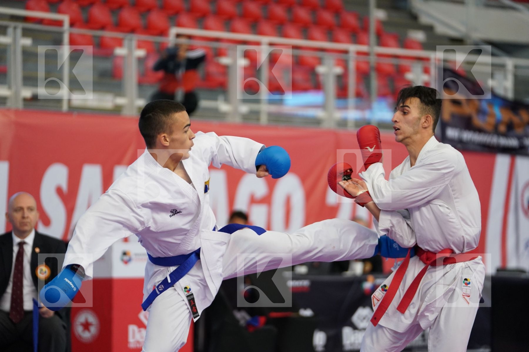 SEKOURI YASSINE (MOROCCO) vs TURULJA HAMZA (BOSNIA AND HERZEGOVINA) in Under 21 Kumite Male -75 Kg - Podium ceremony