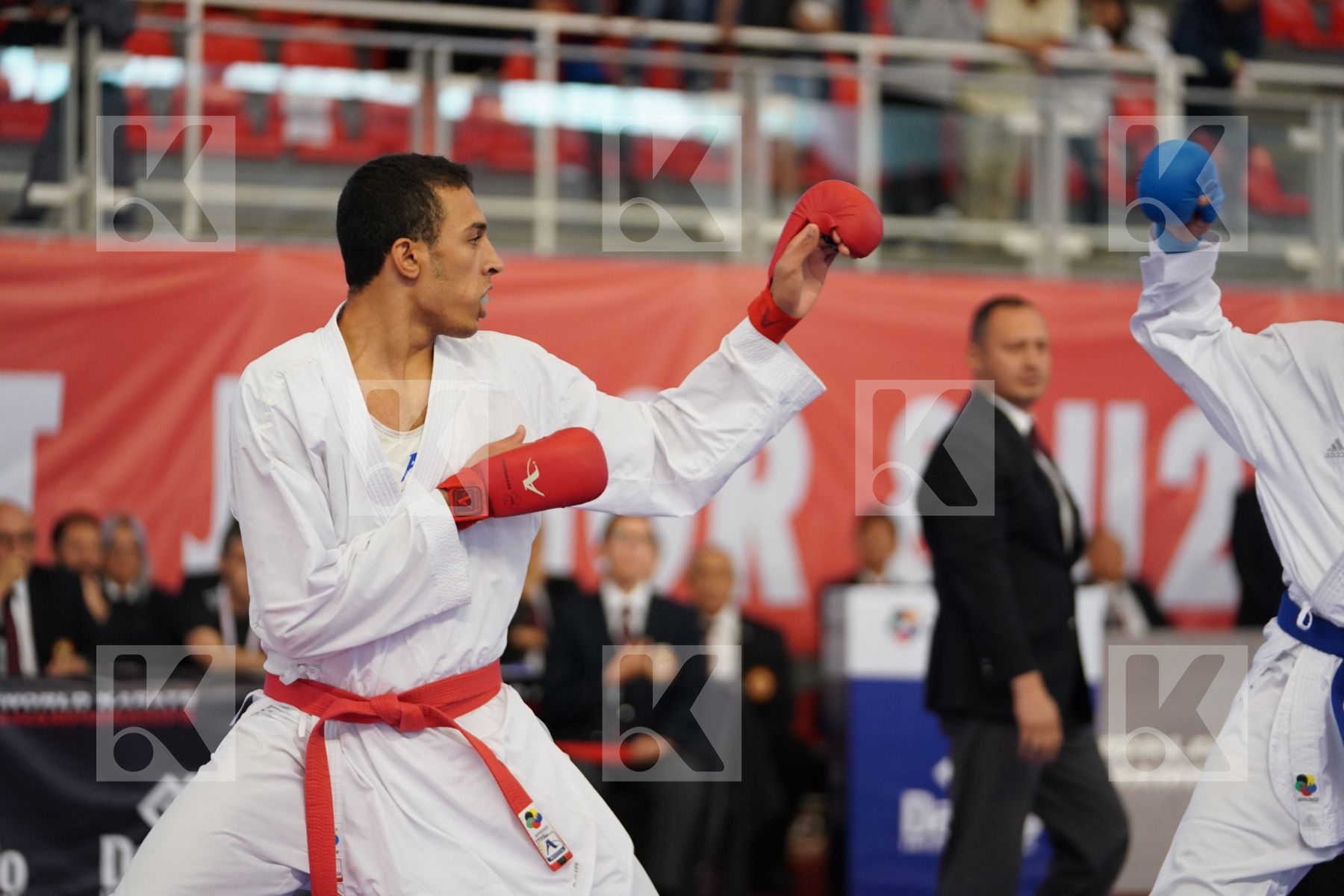 SLIMANI THAMEUR (TUNISIA) vs ABDESSELEM RAYBAK (FRANCE) in Under 21 Kumite Male -84 Kg - Podium ceremony